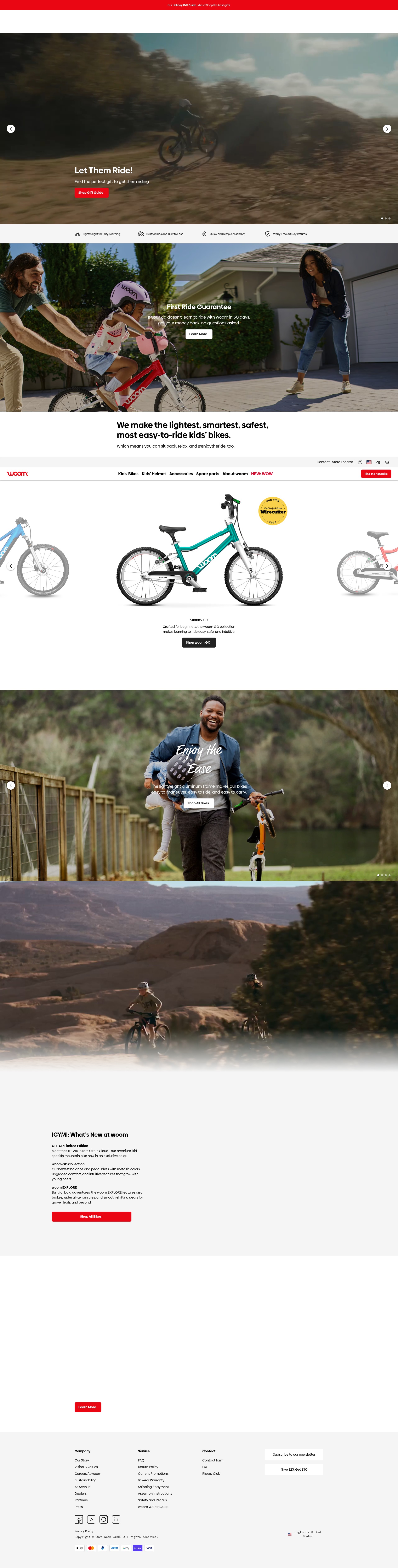 Screenshot of woom.com