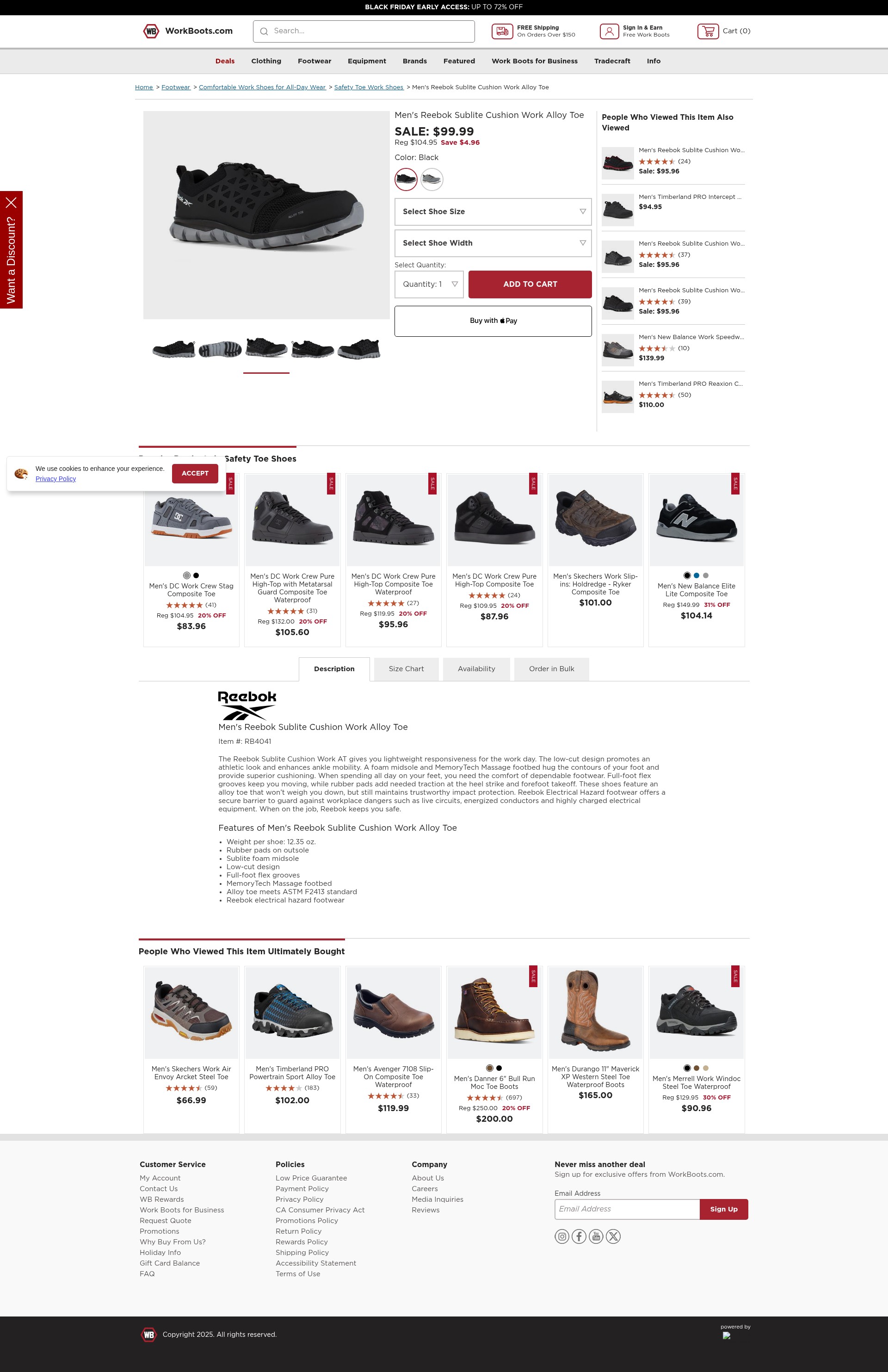 Screenshot of workboots.com