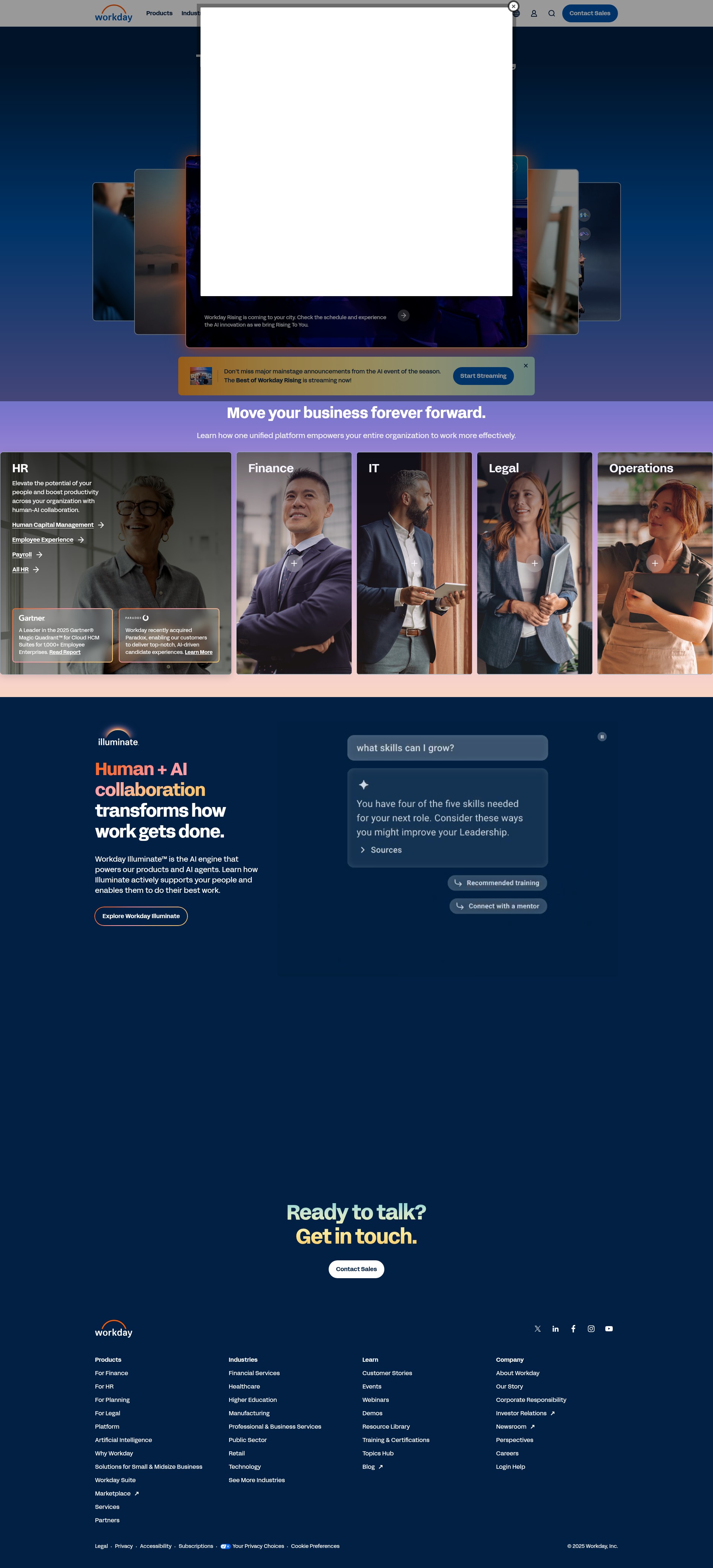 Screenshot of workday.com