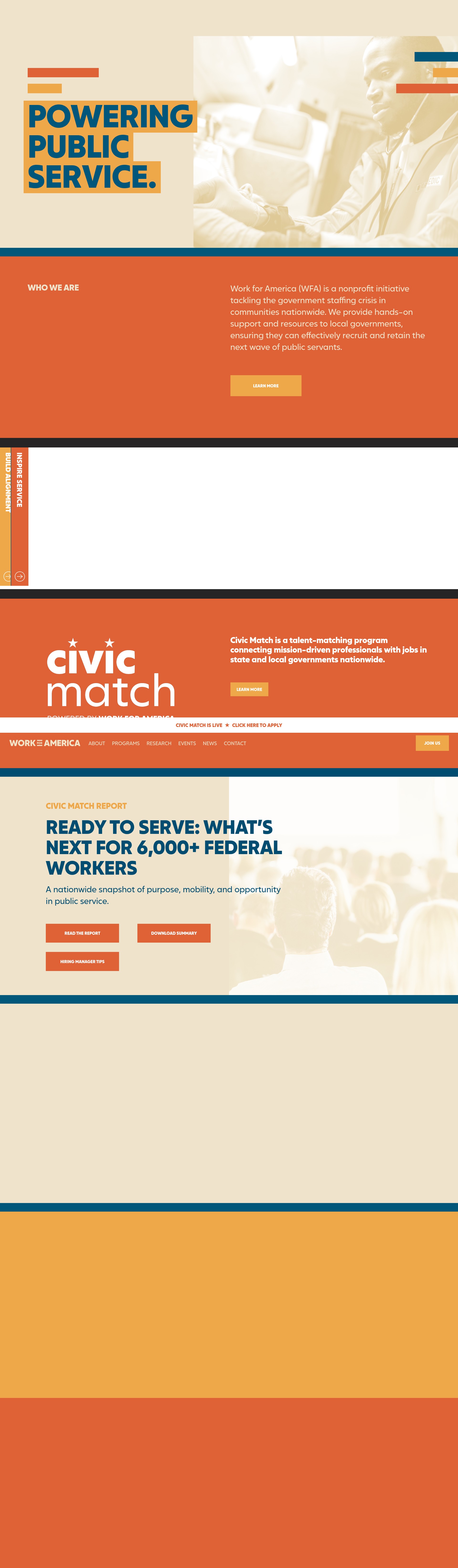 Screenshot of workforamerica.org