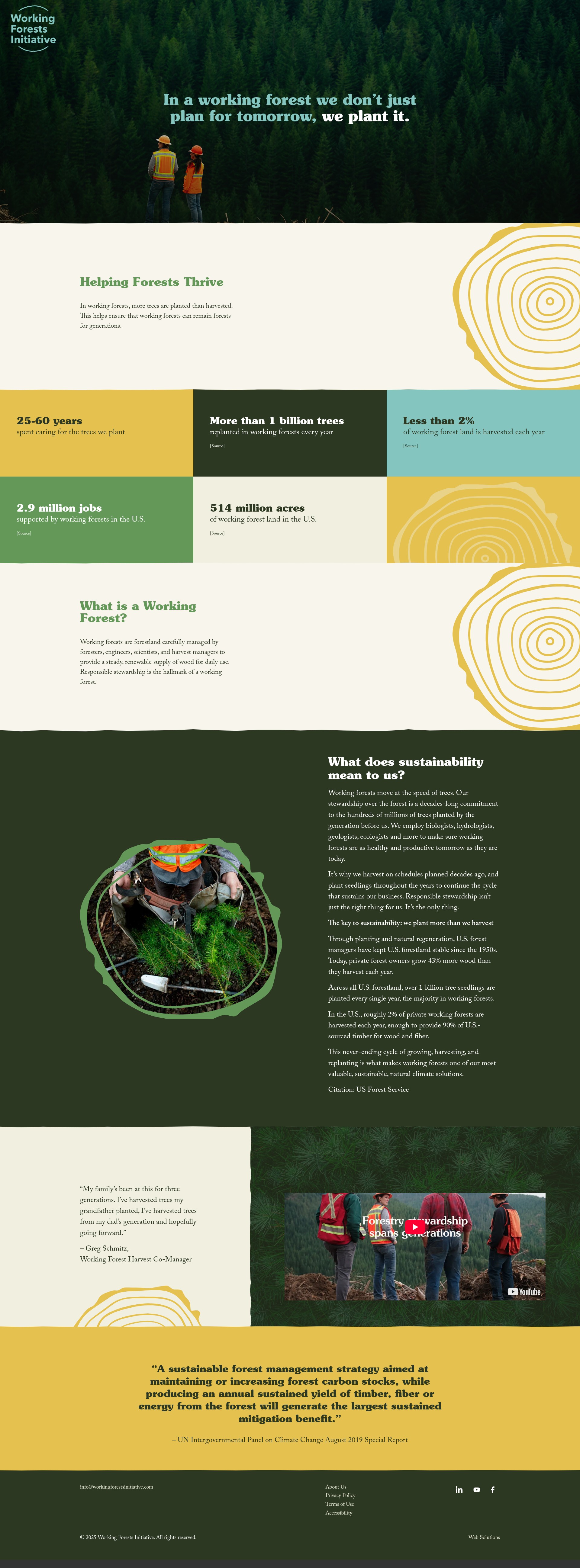 Screenshot of workingforestsinitiative.com