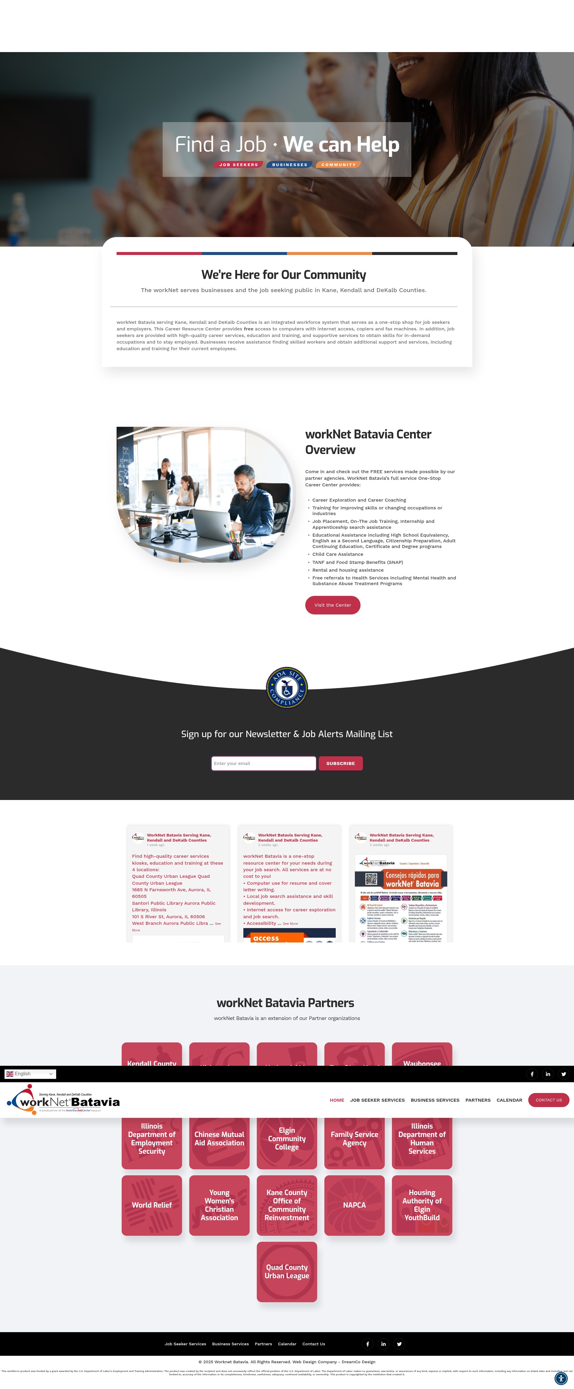 Screenshot of worknetbatavia.com