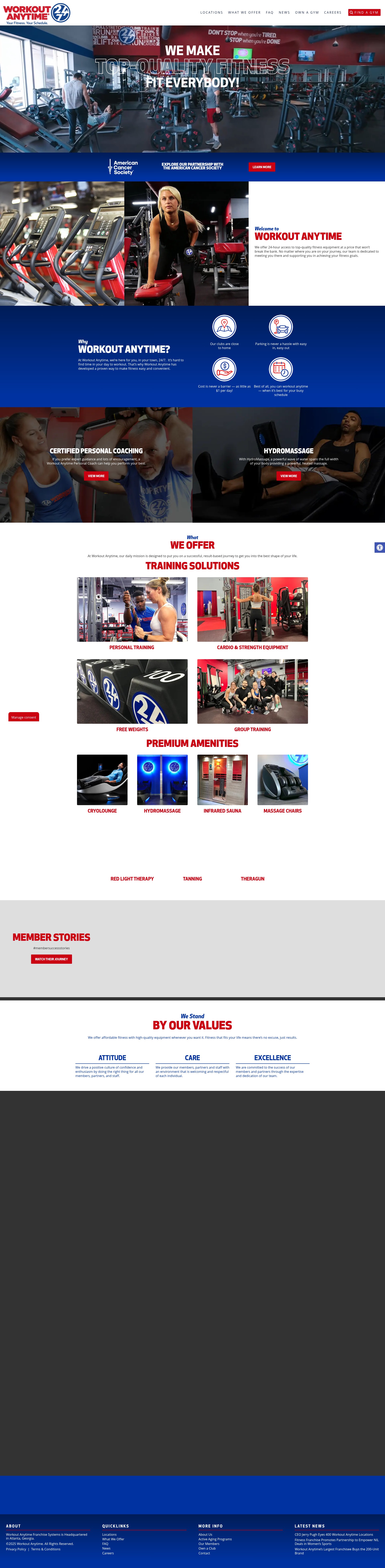 Screenshot of workoutanytime.com