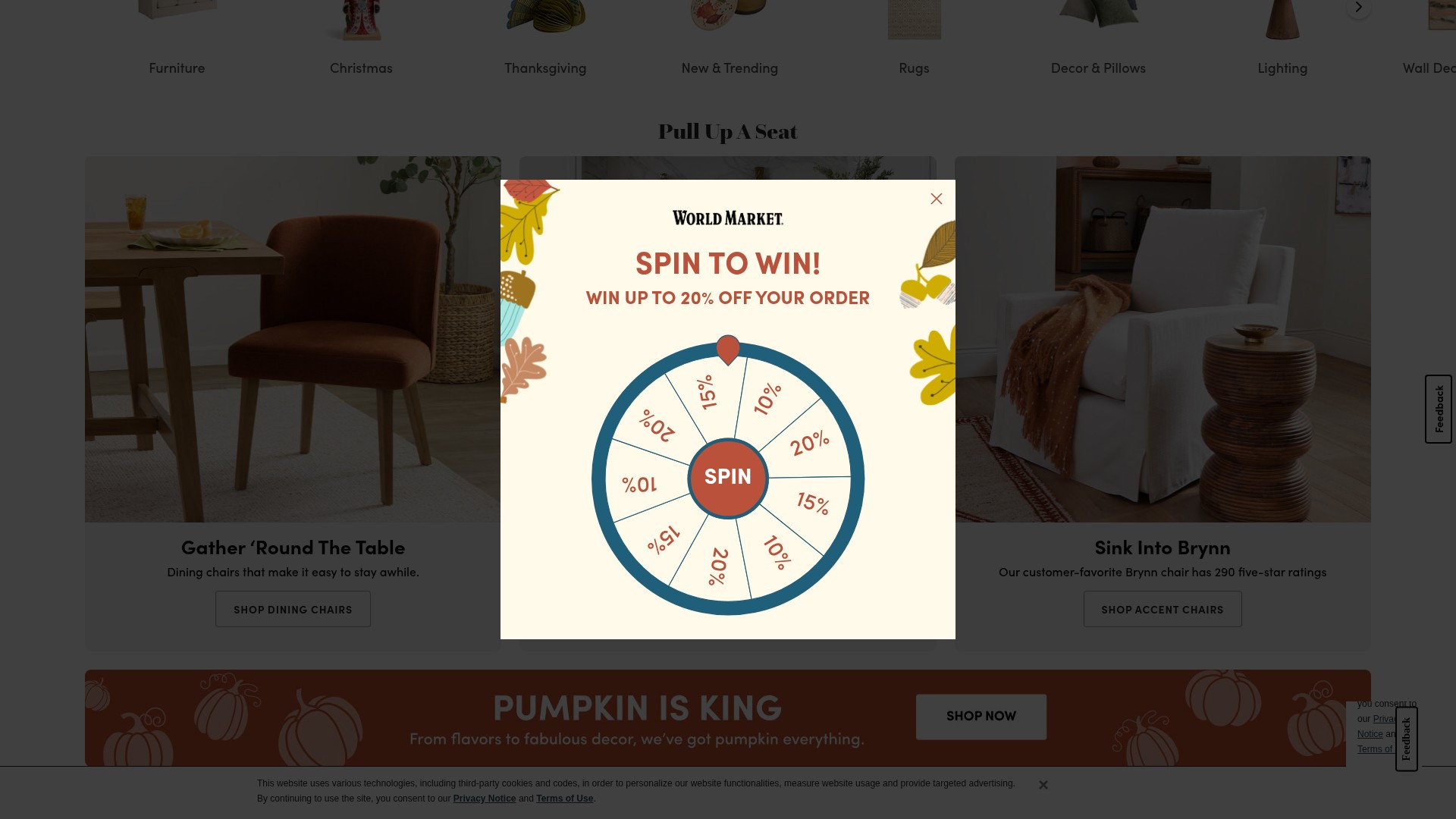 Screenshot of worldmarket.com