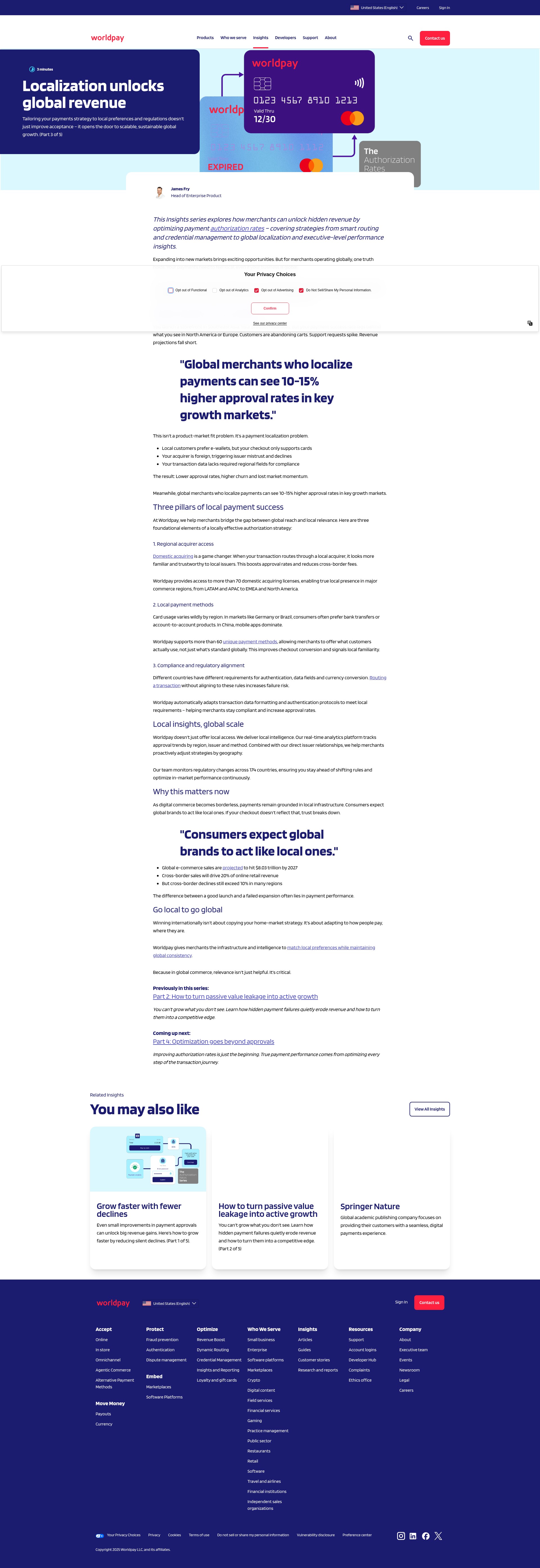 Screenshot of worldpay.com