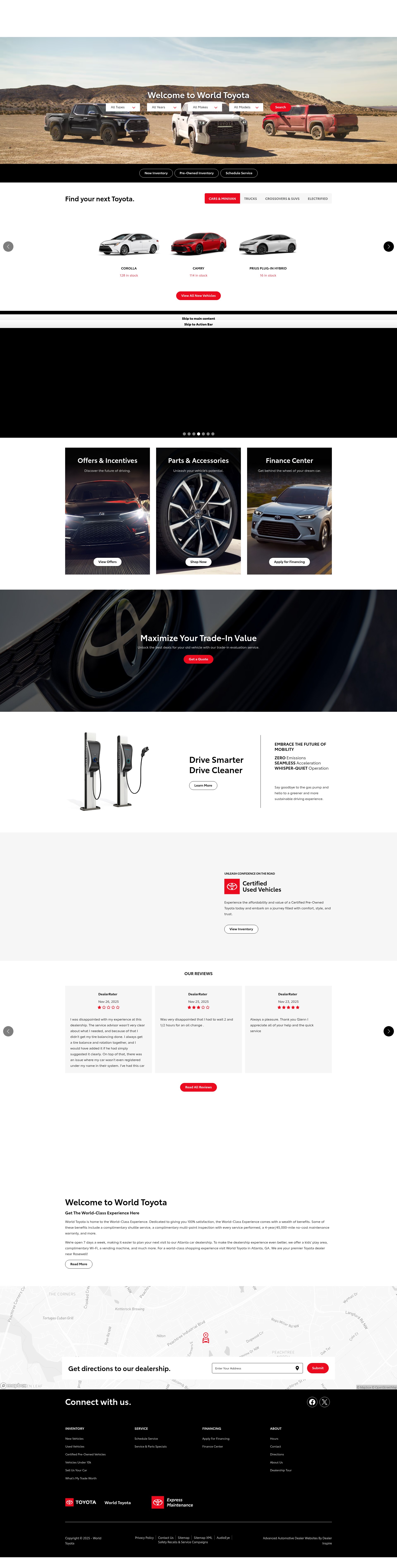 Screenshot of worldtoyota.com