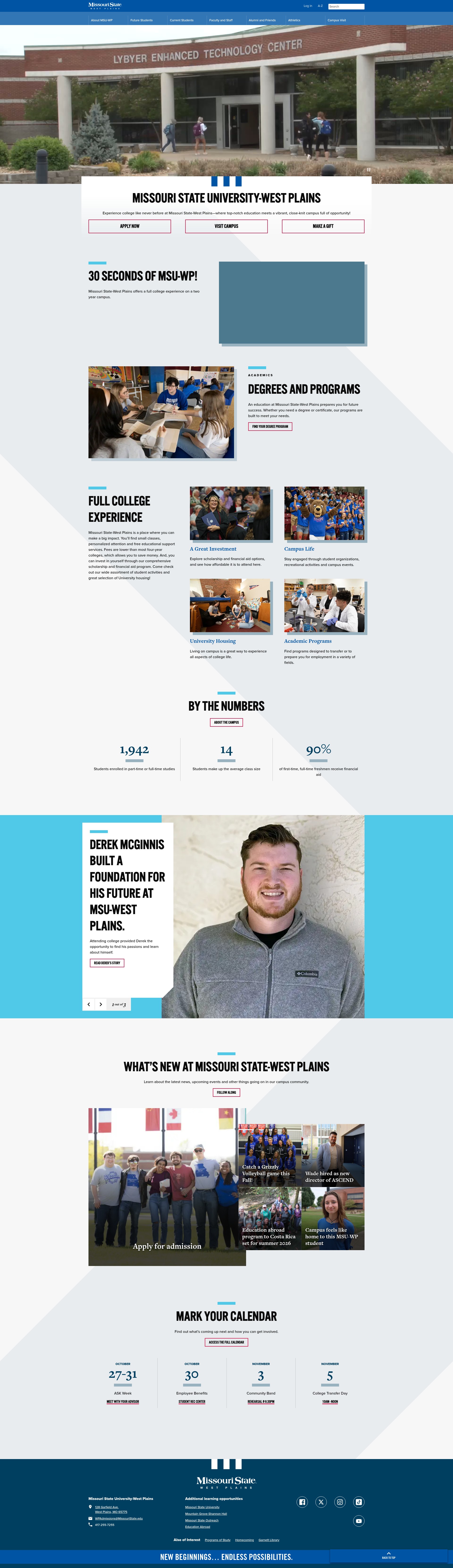 Screenshot of wp.missouristate.edu