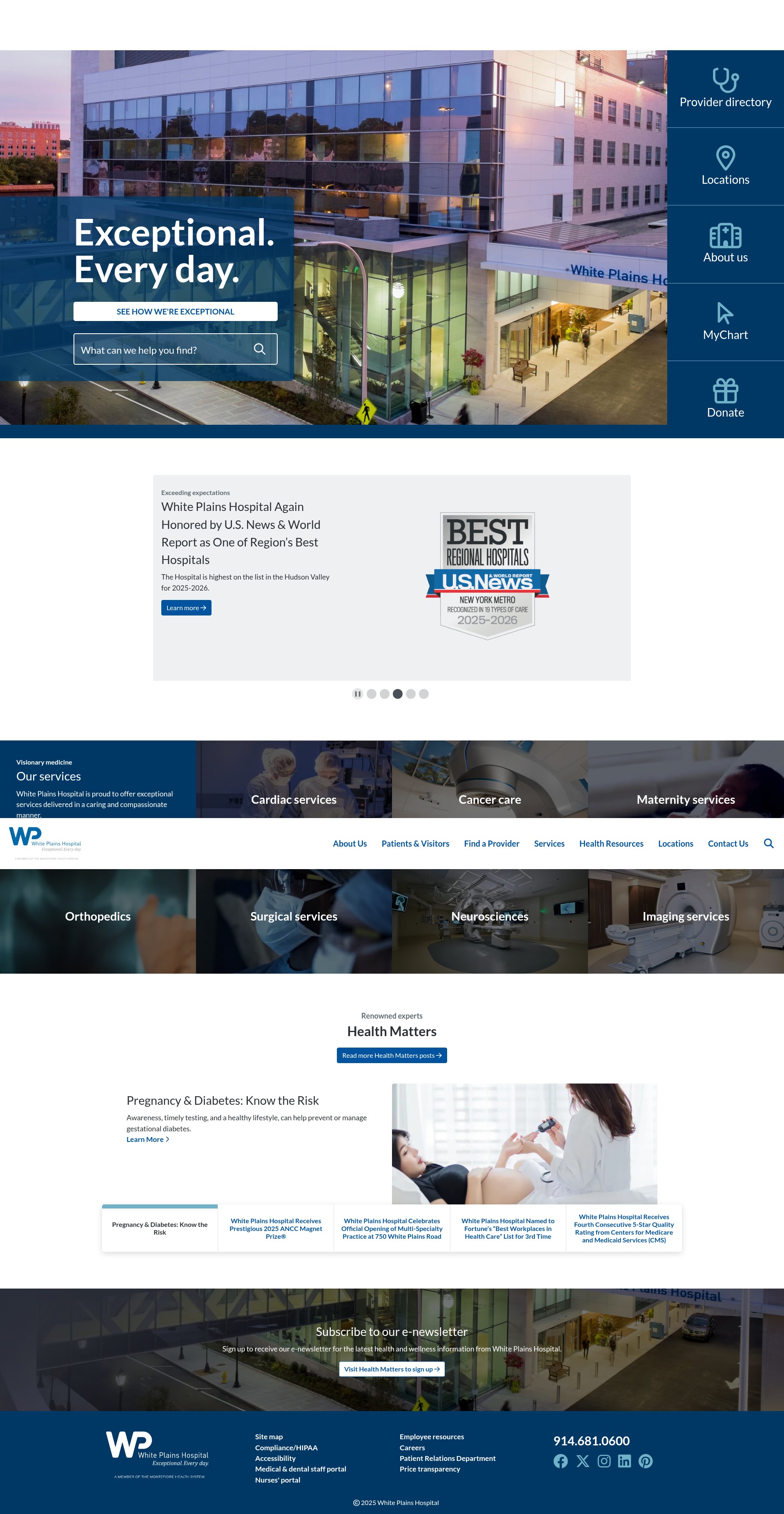 Screenshot of wphospital.org