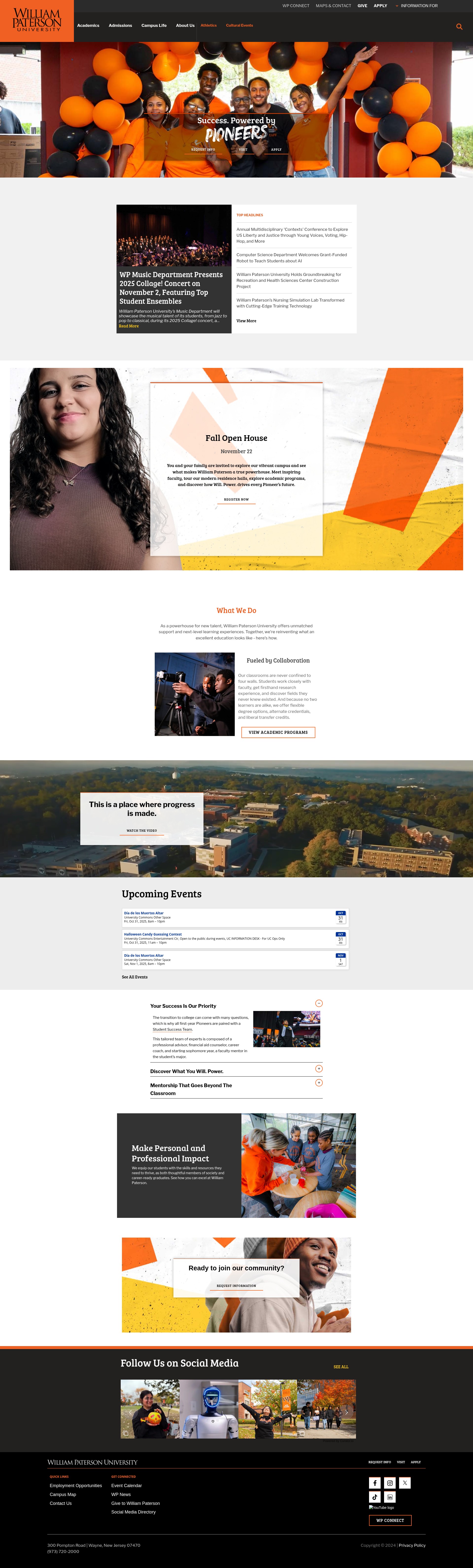 Screenshot of wpunj.edu