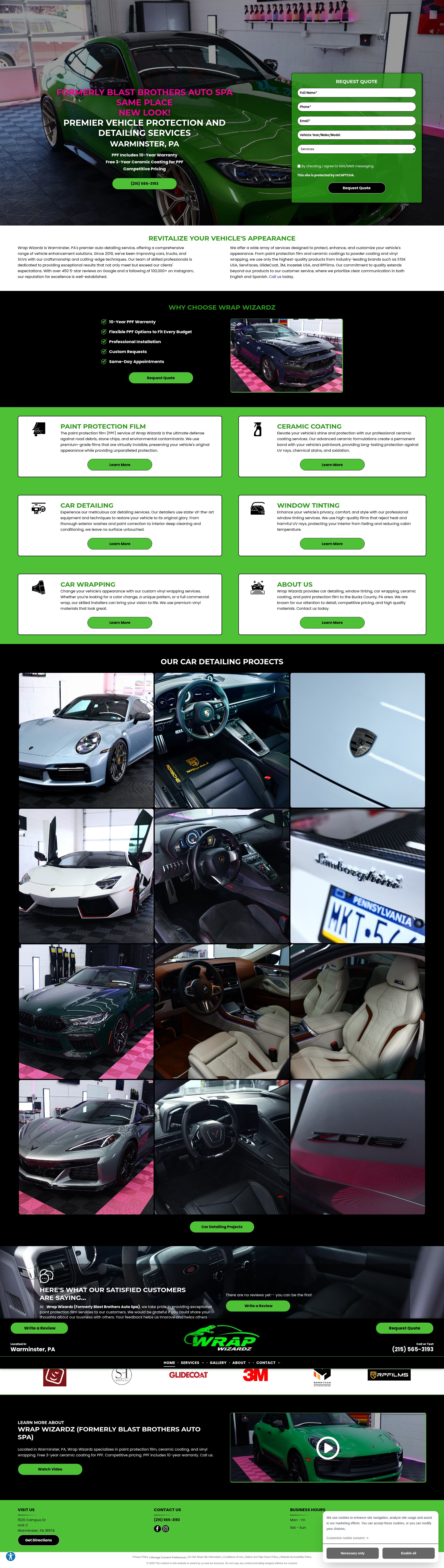 Screenshot of wrap-wizardz.com