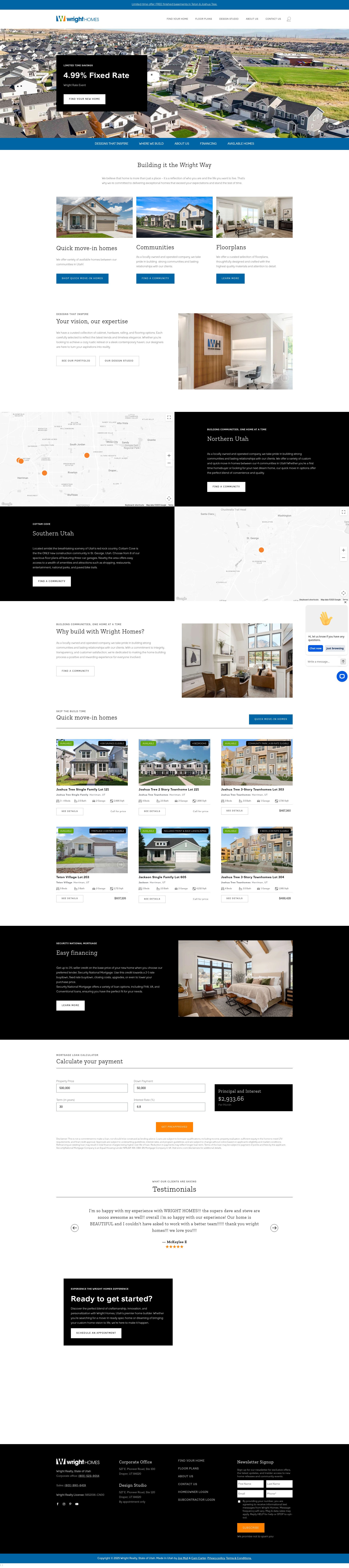Screenshot of wrighthomes.com