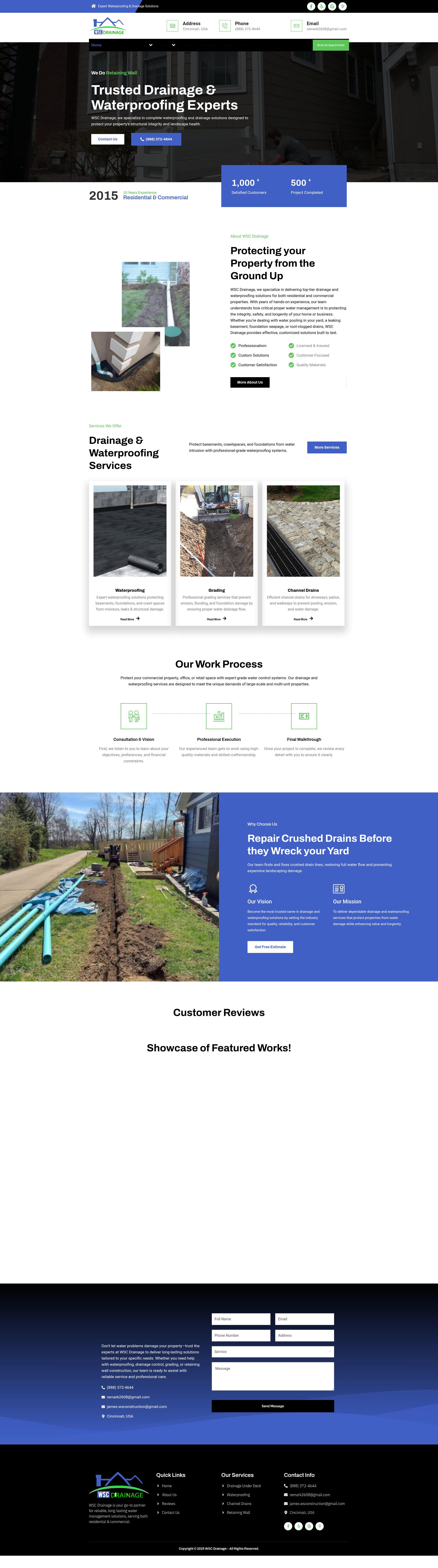 Screenshot of wscdrainage.com
