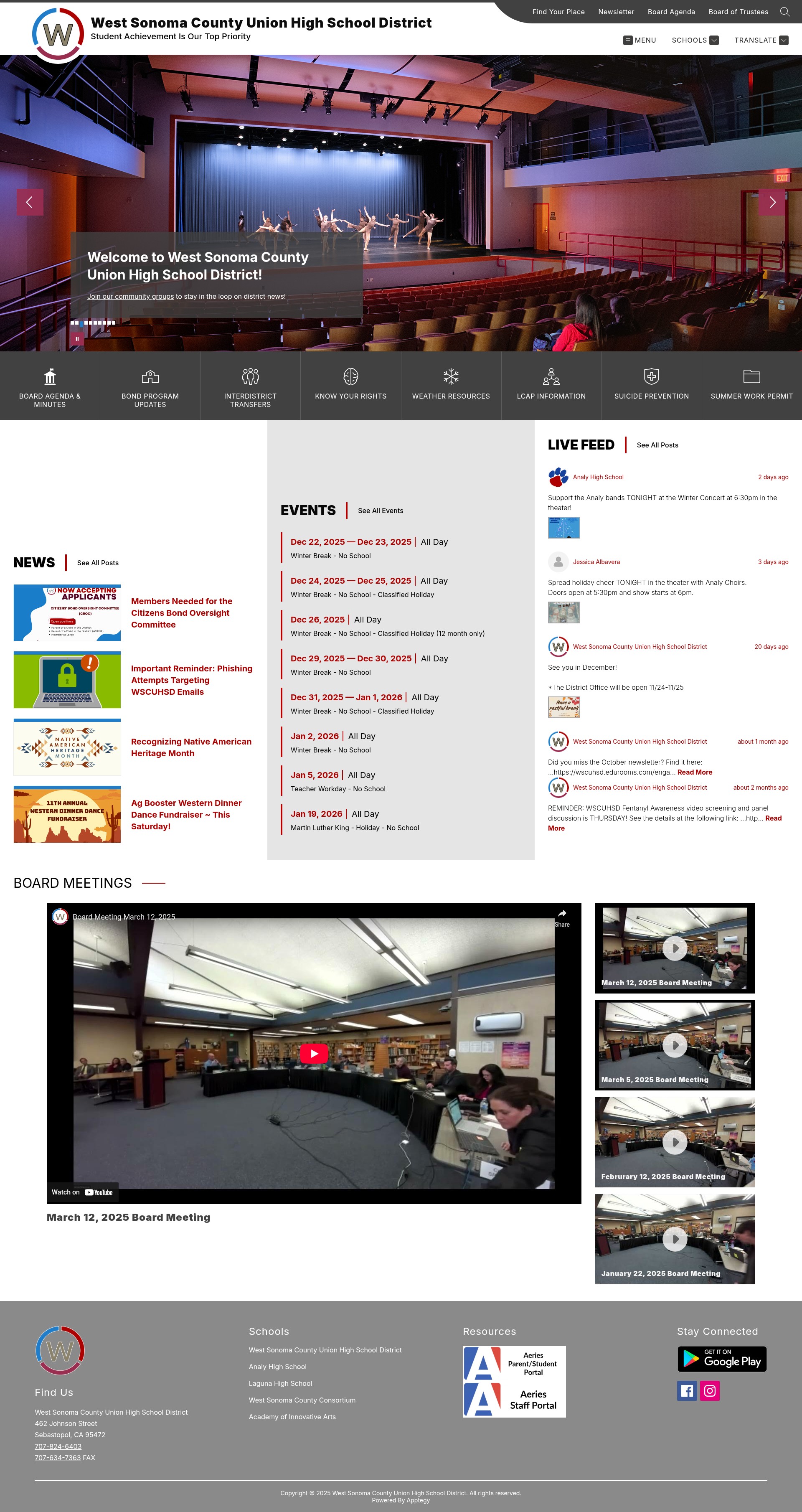 Screenshot of wscuhsd.org