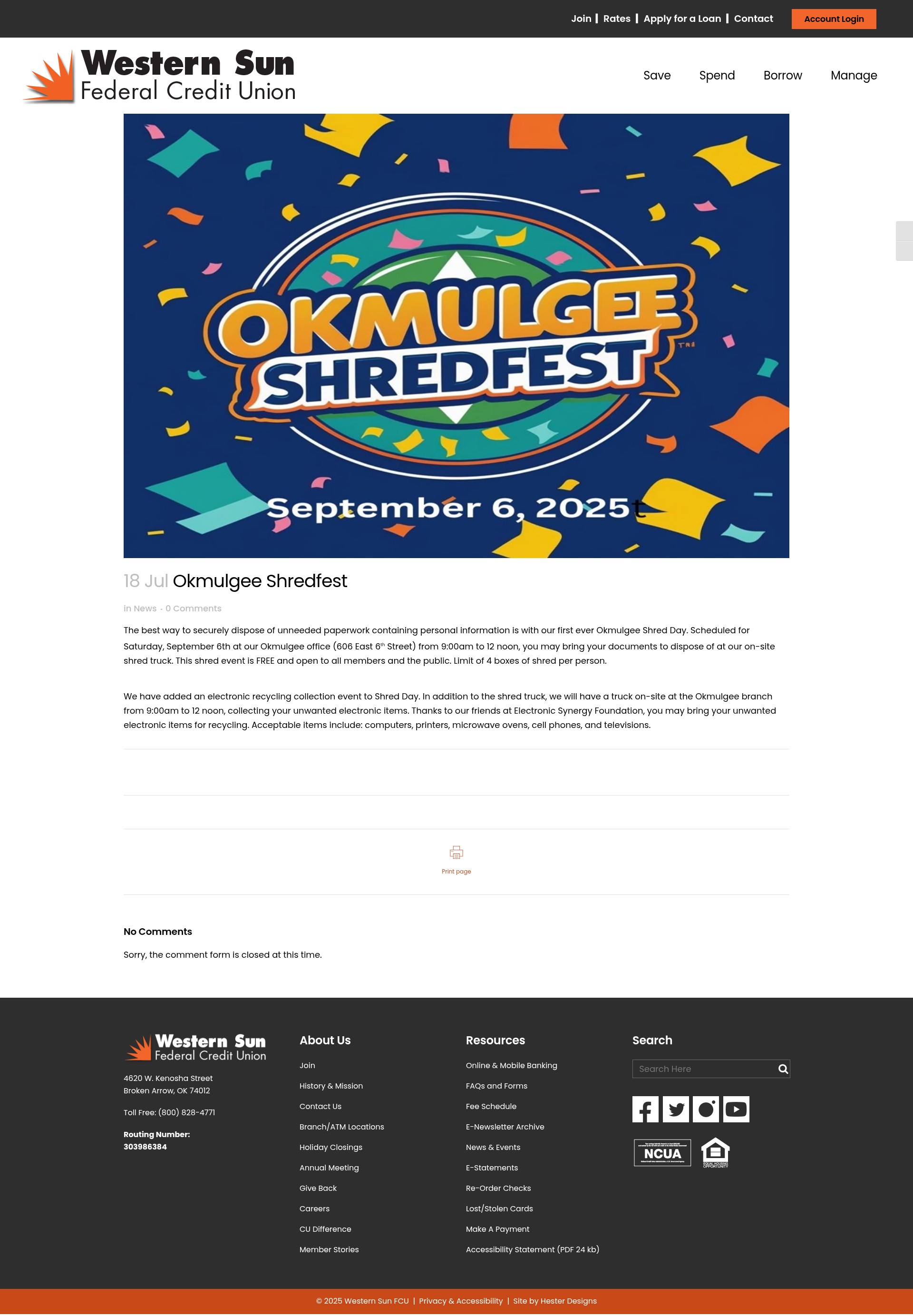 Screenshot of wsfcu.com
