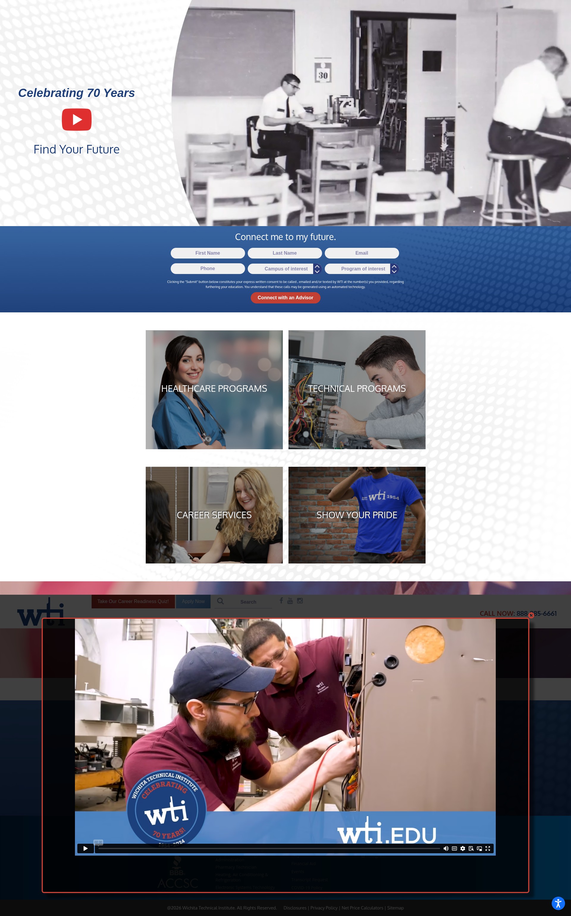 Screenshot of wti.edu