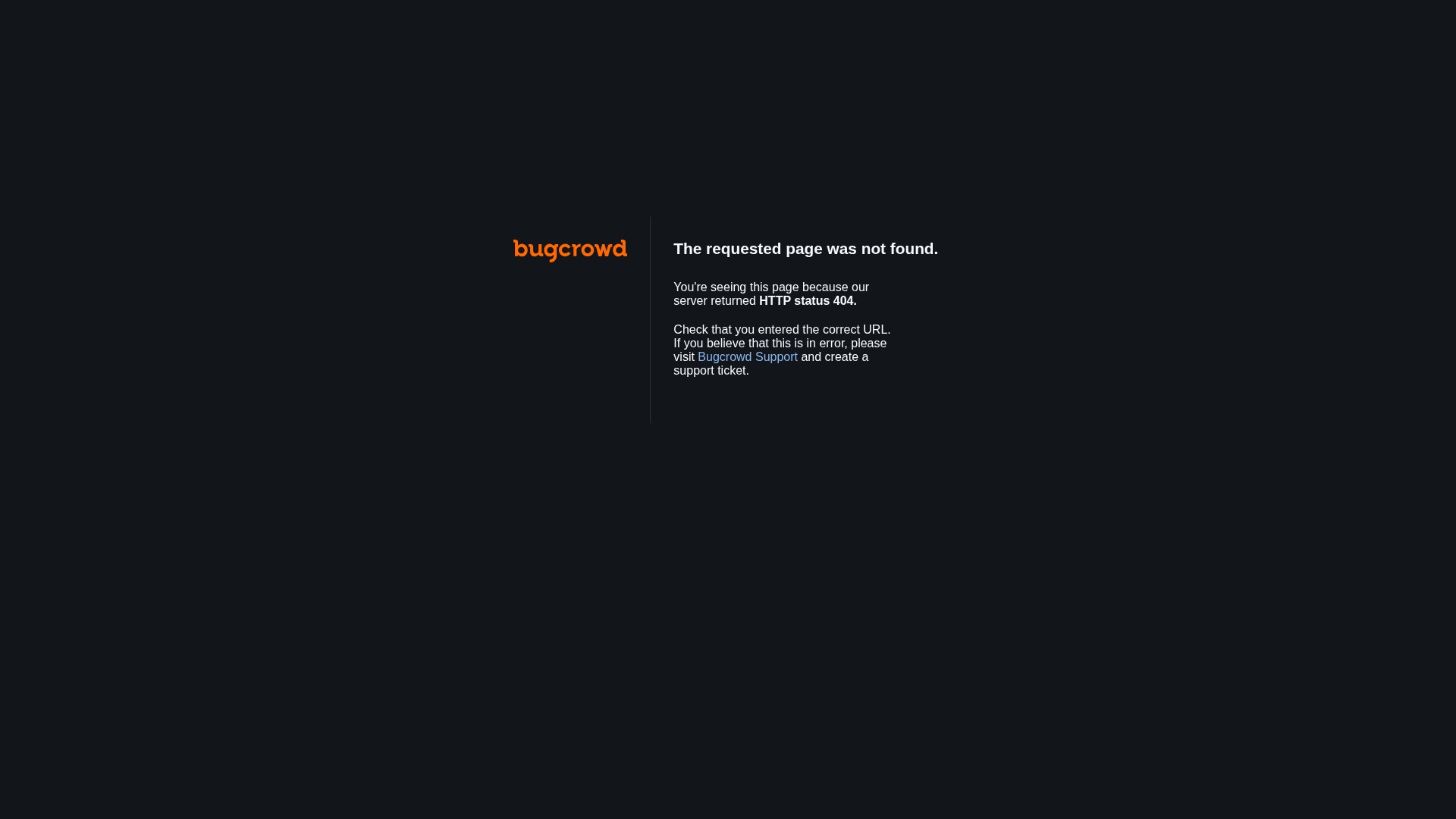 Screenshot of ww2.bugcrowd.com