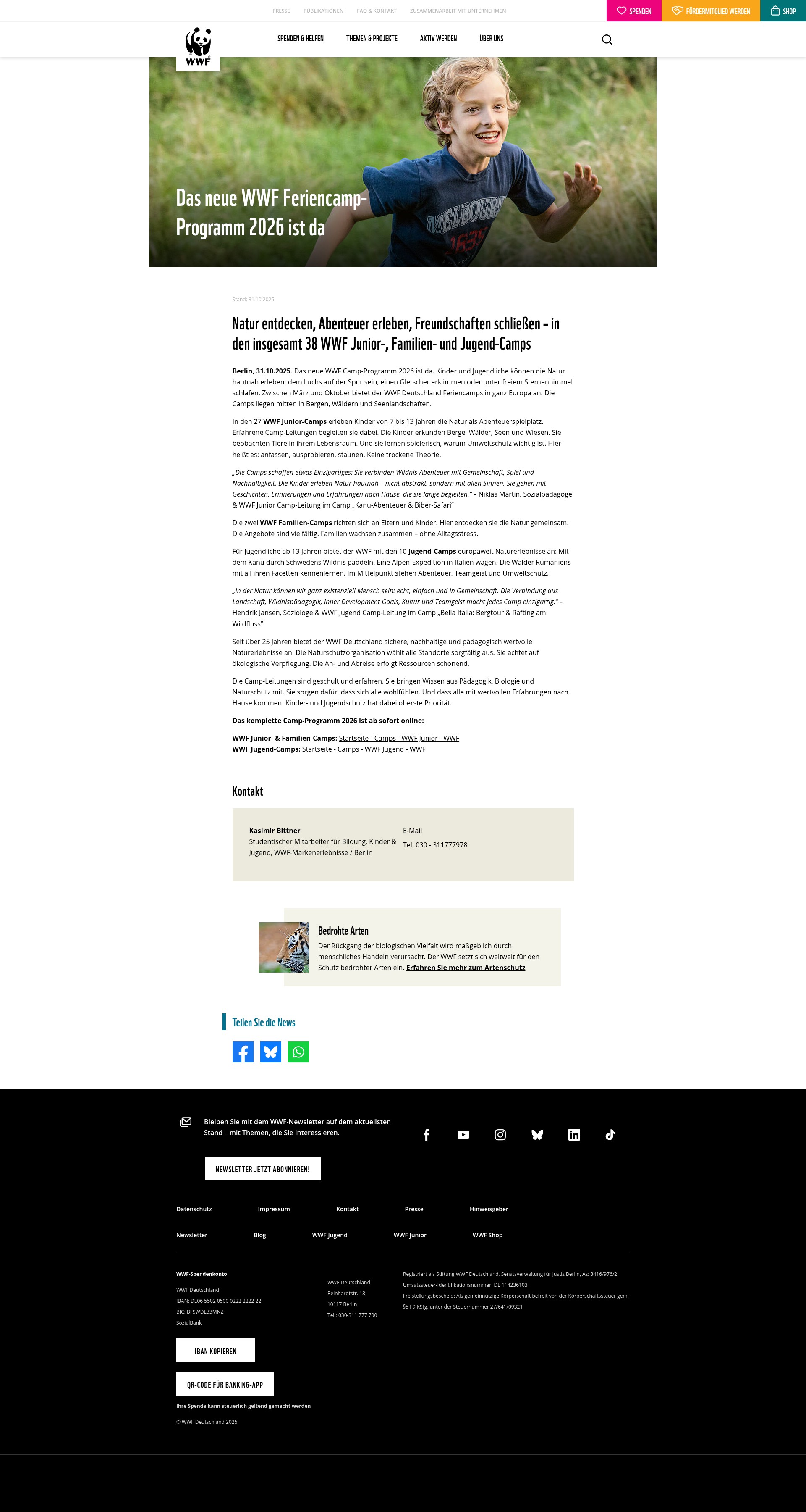Screenshot of wwf.de
