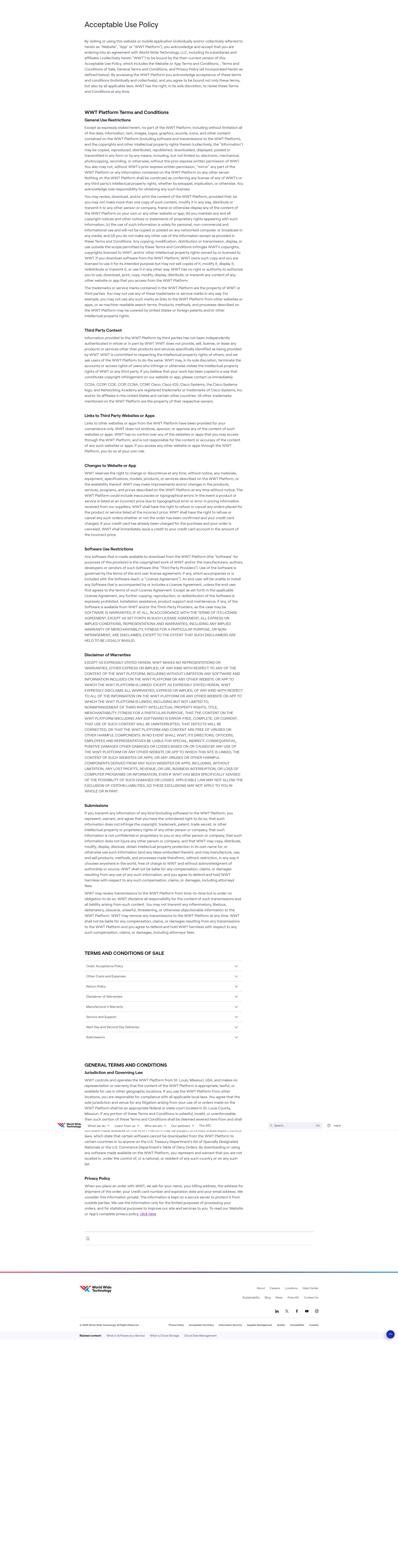 Screenshot of wwt.com
