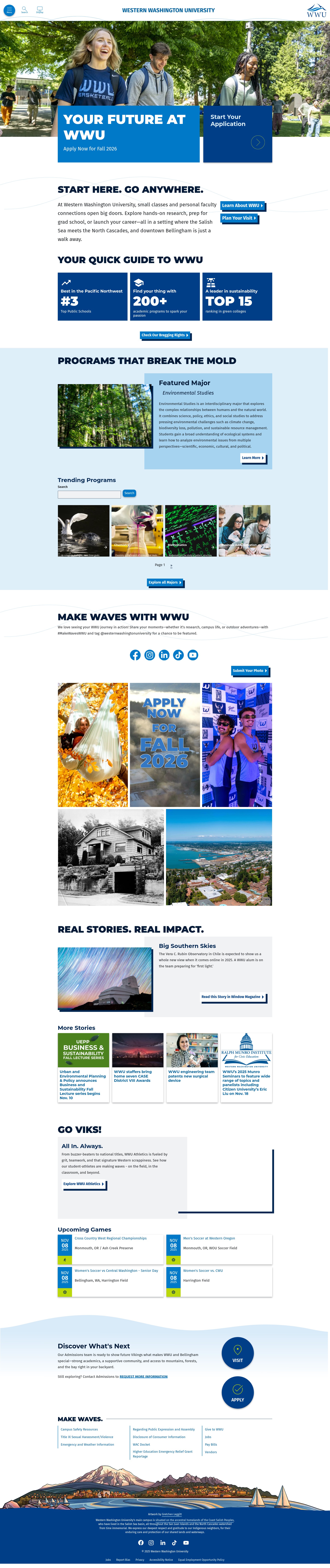 Screenshot of wwu.edu