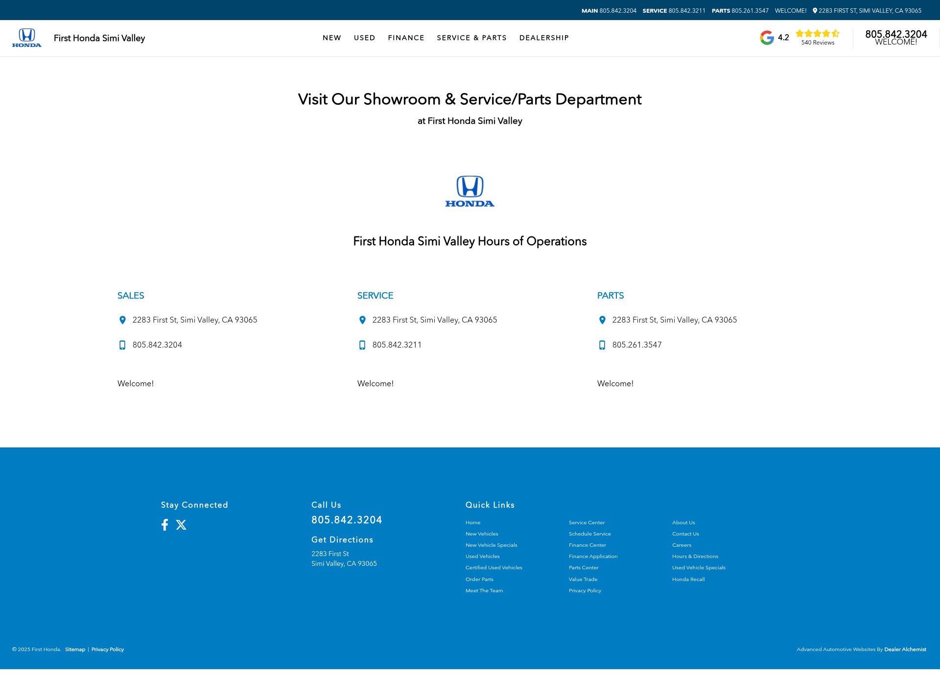 Screenshot of www.1sthonda.com