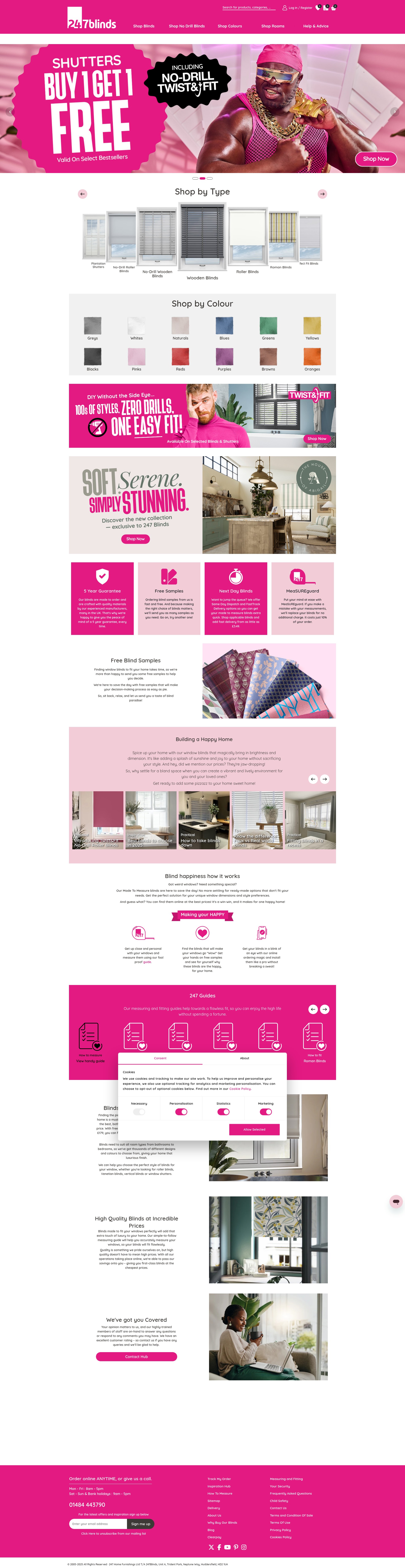 Screenshot of www.247blinds.co.uk