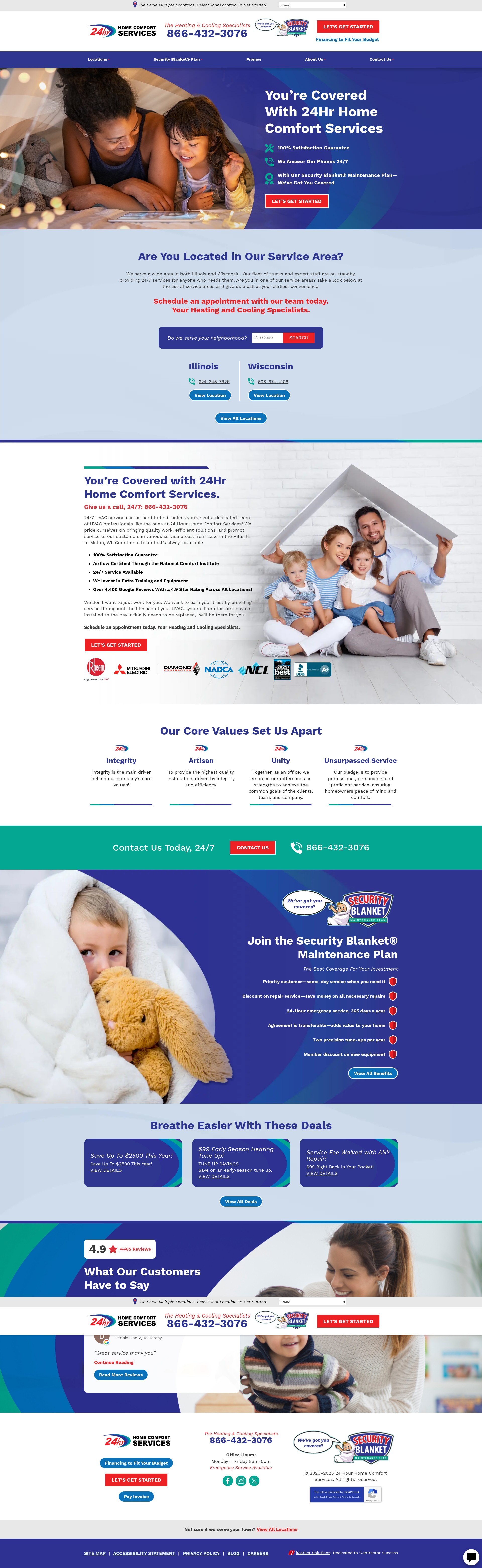 Screenshot of www.24hrhcs.com