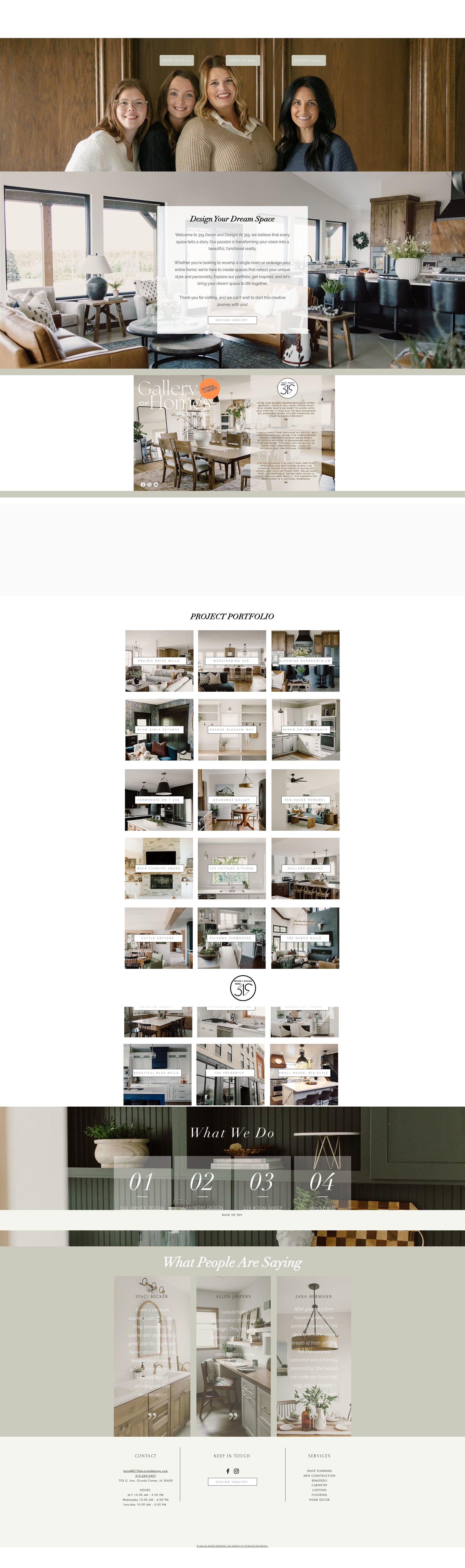 Screenshot of www.319decoranddesign.com