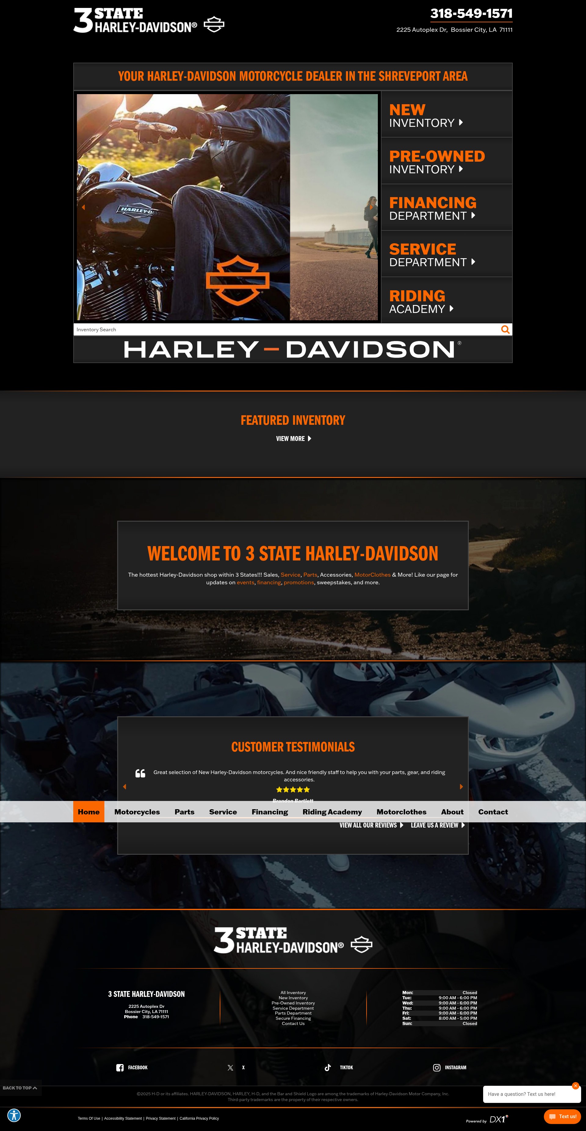 Screenshot of www.3stateharley.com