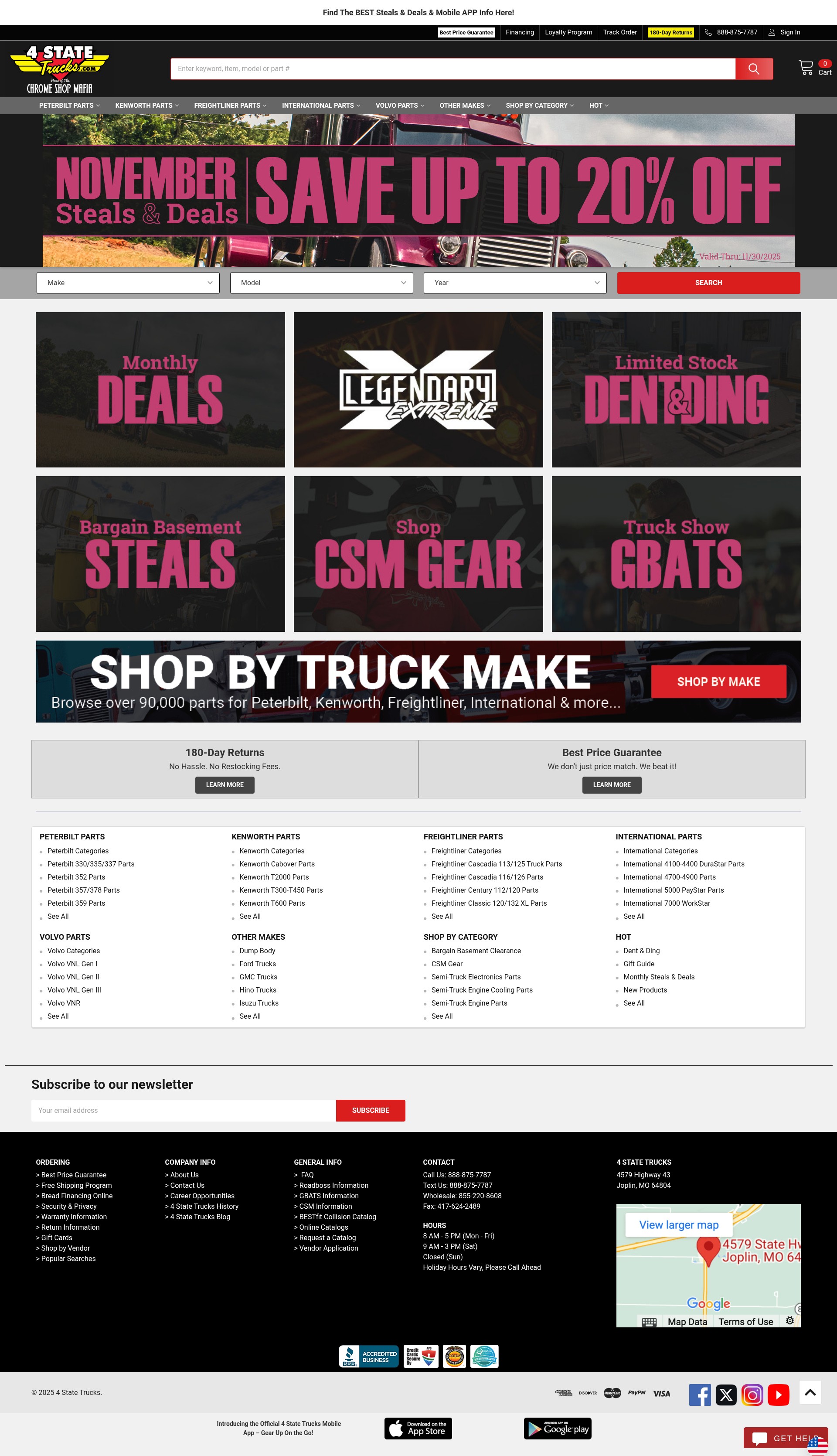 Screenshot of www.4statetrucks.com