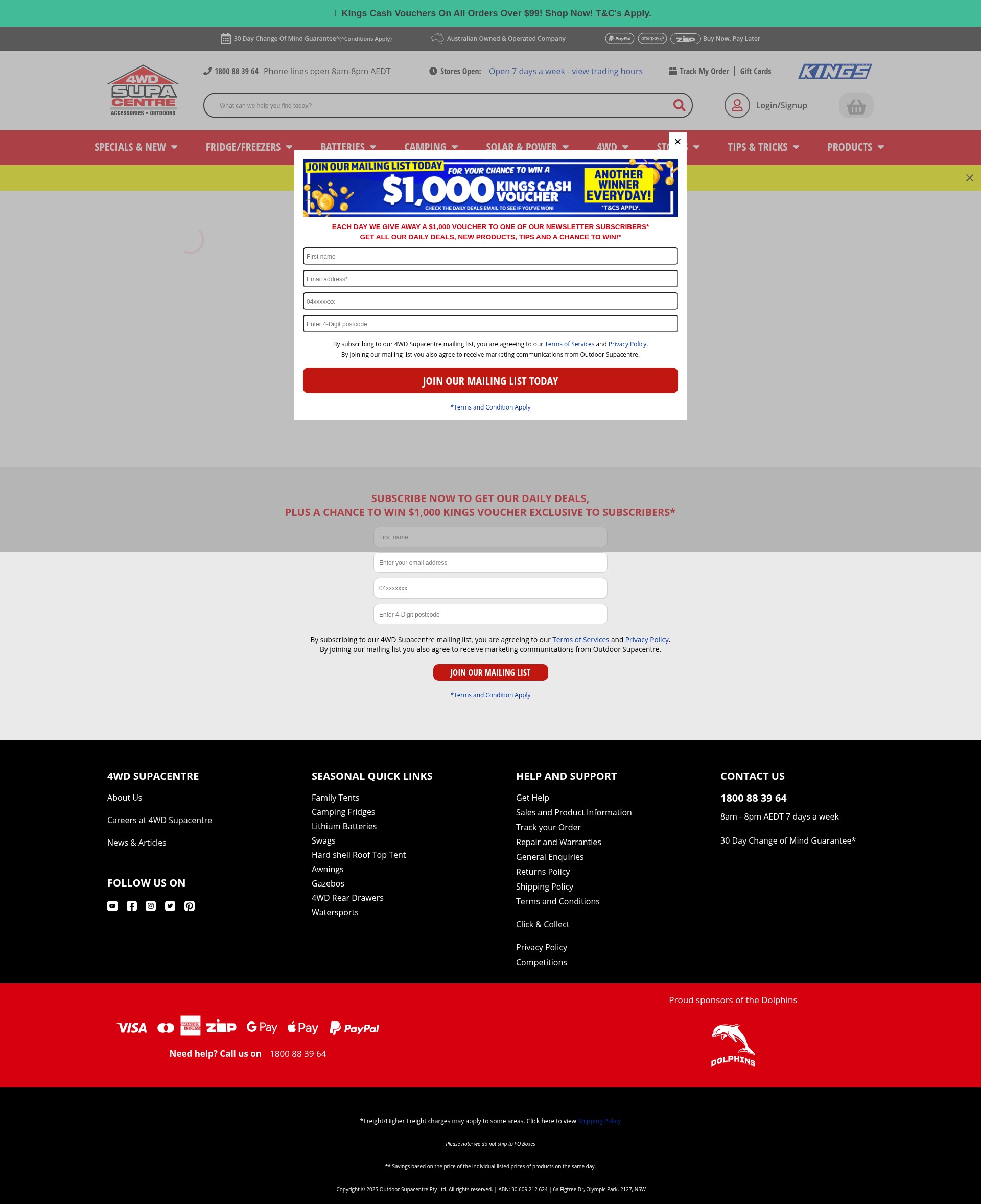 Screenshot of www.4wdsupacentre.com.au