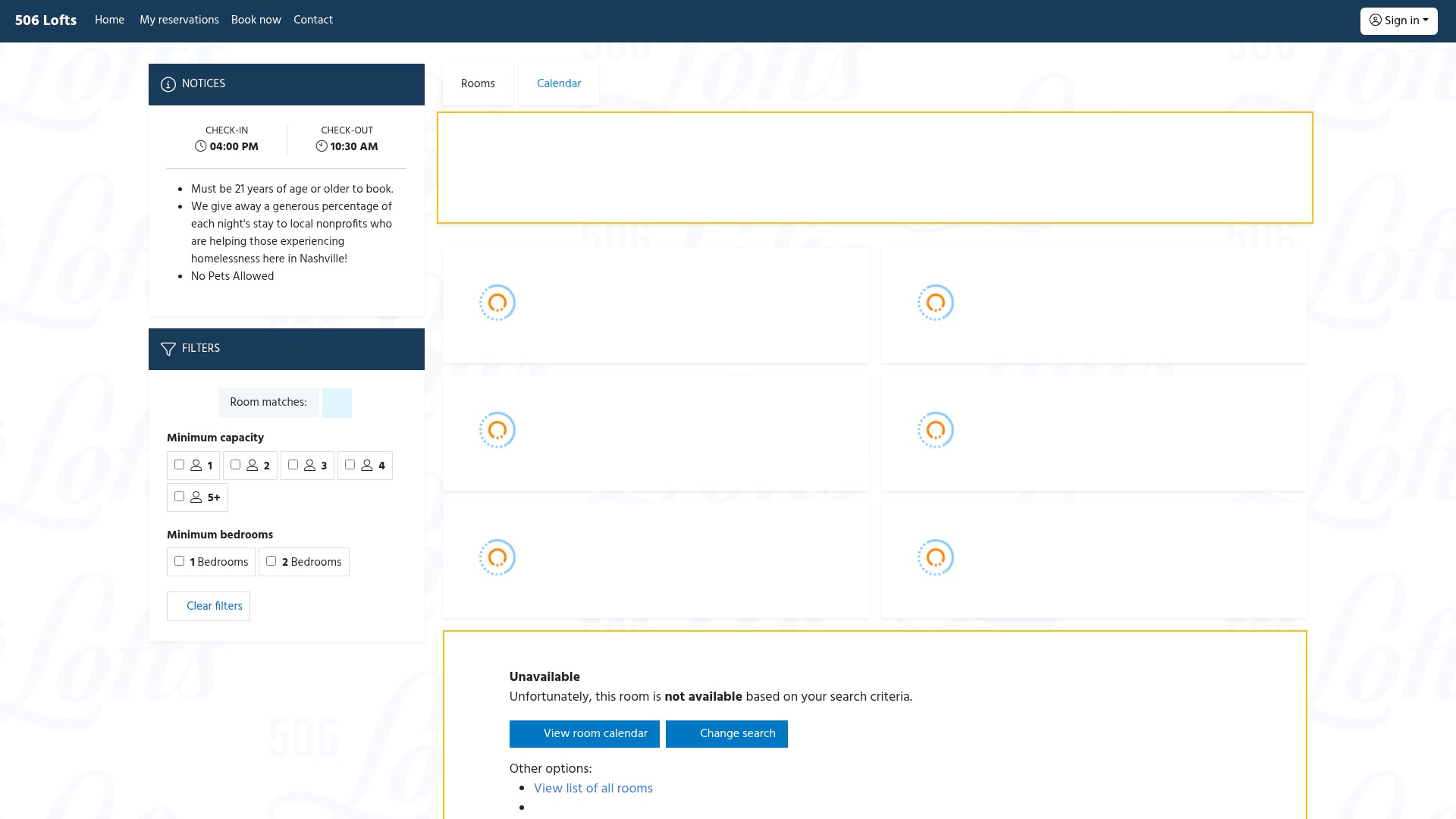 Screenshot of www.506lofts.com