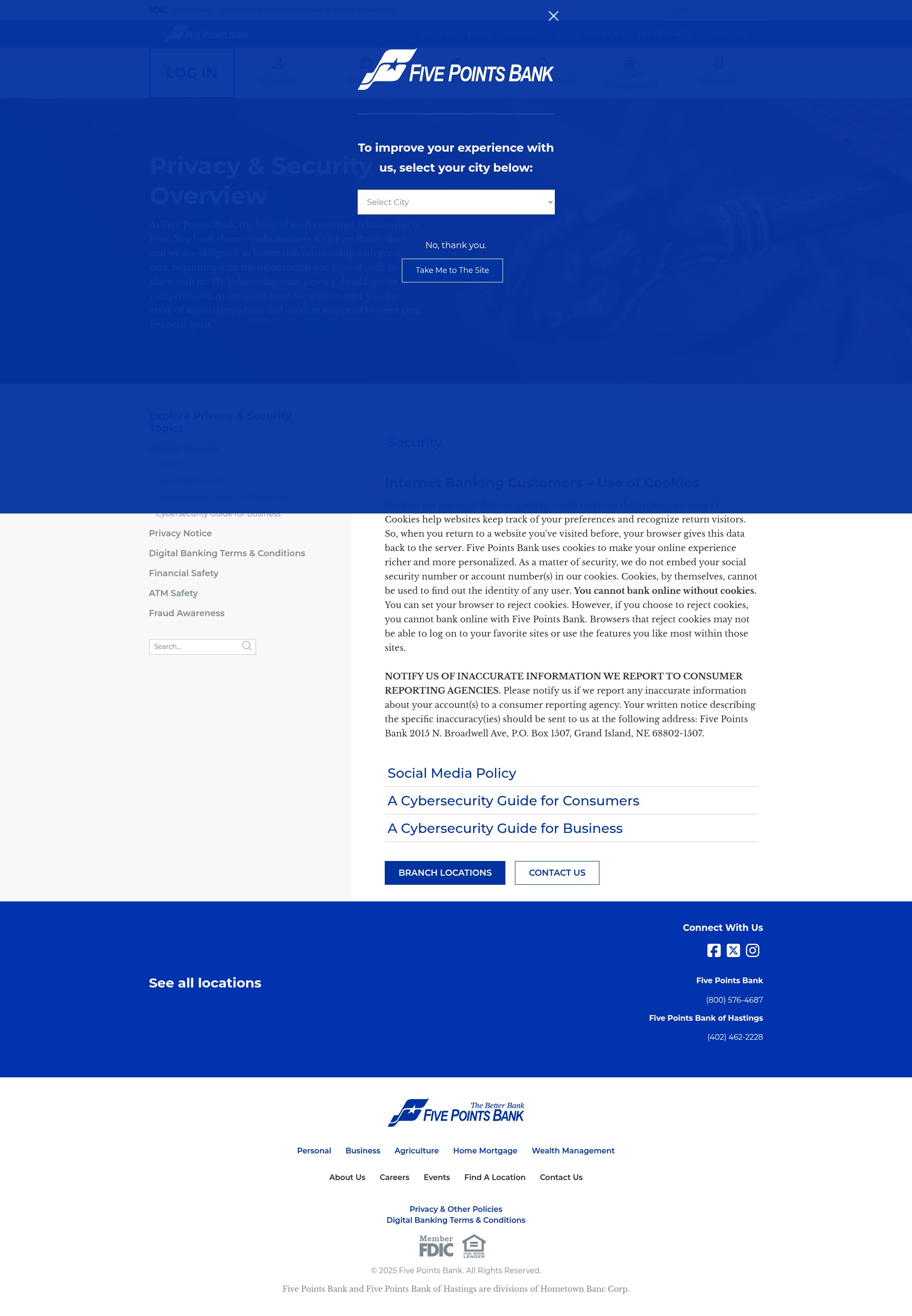 Screenshot of www.5pointsbank.com