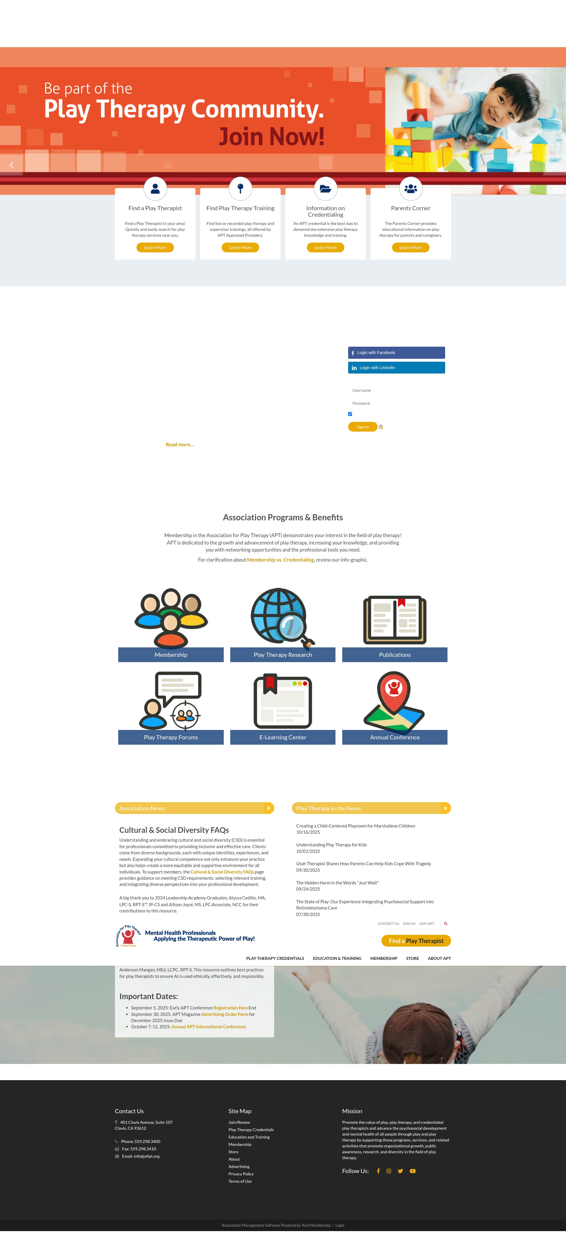 Screenshot of www.a4pt.org