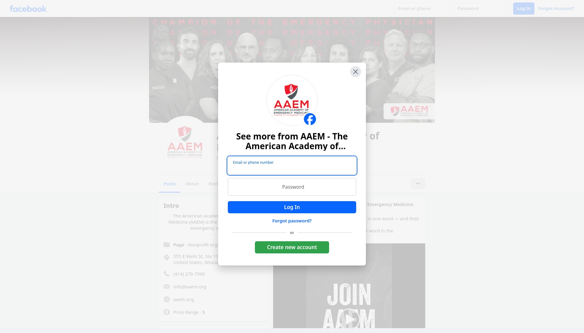 Screenshot of www.aaem.org
