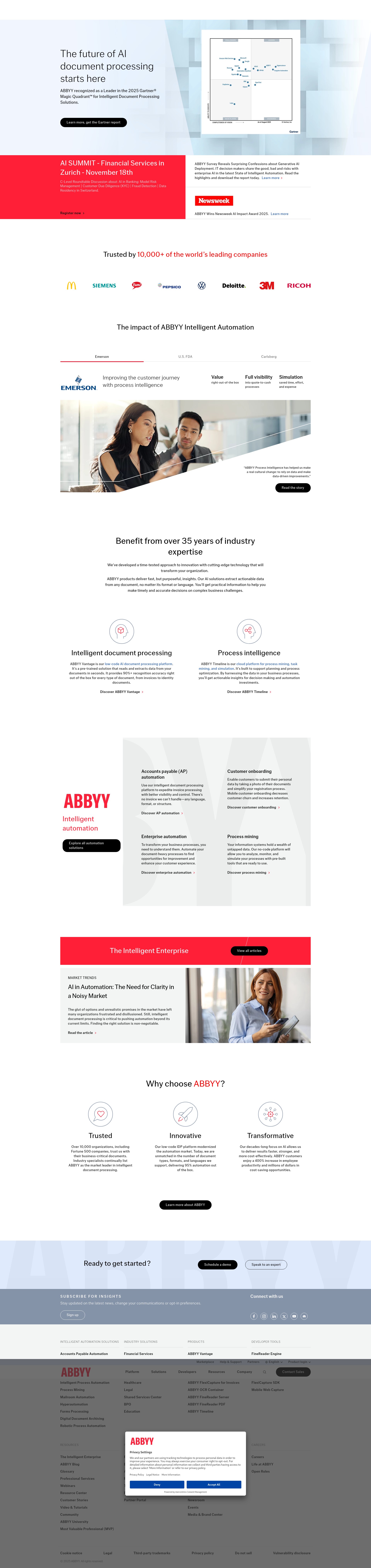 Screenshot of www.abbyy.com