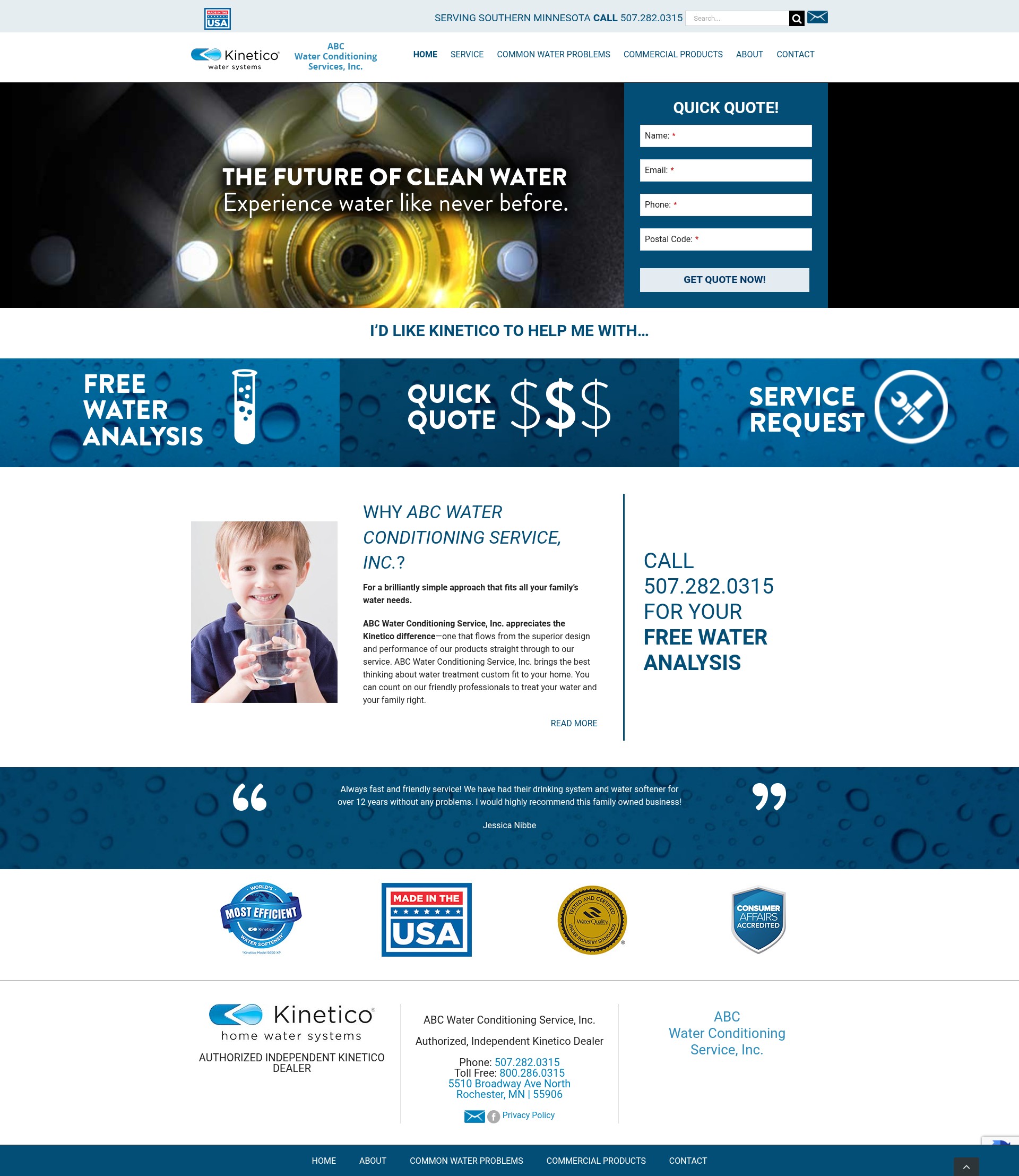 Screenshot of www.abcwatermn.com