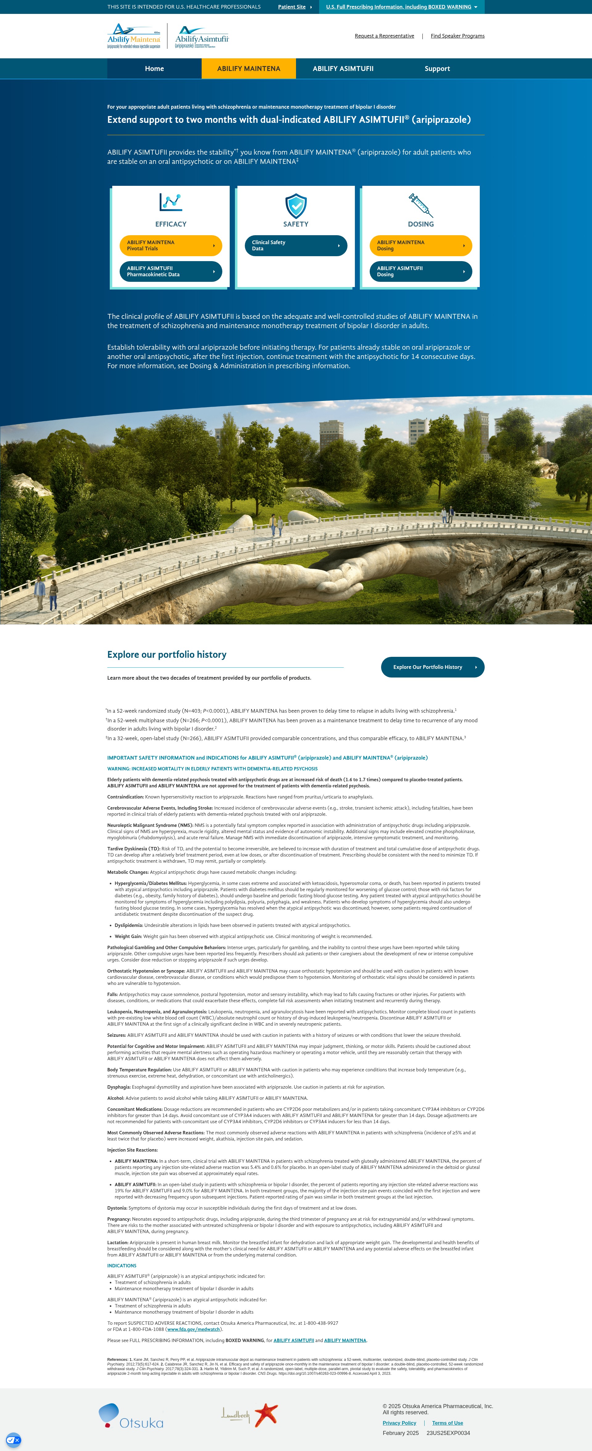 Screenshot of www.abilifyasimtufiihcp.com
