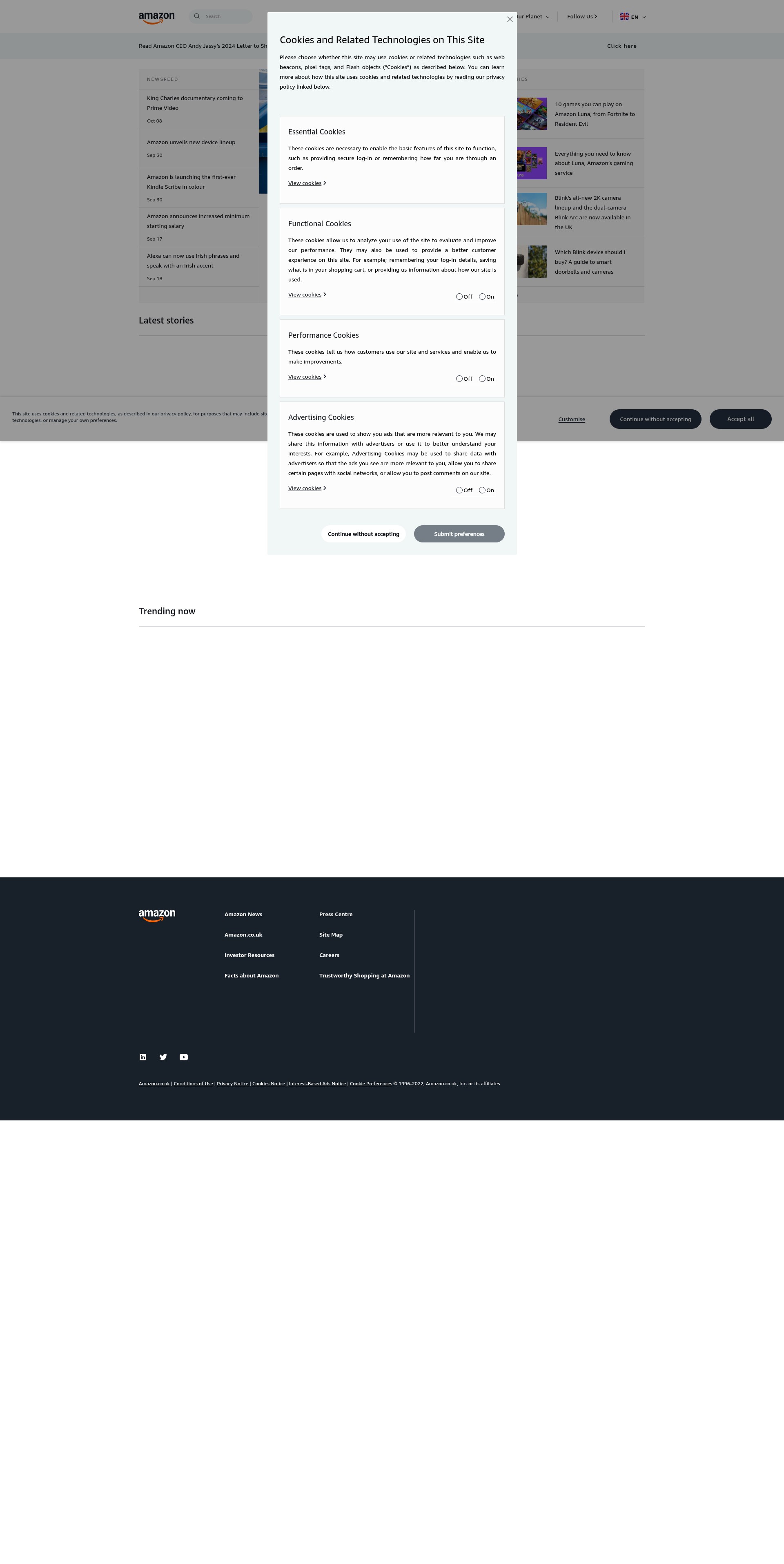 Screenshot of www.aboutamazon.co.uk