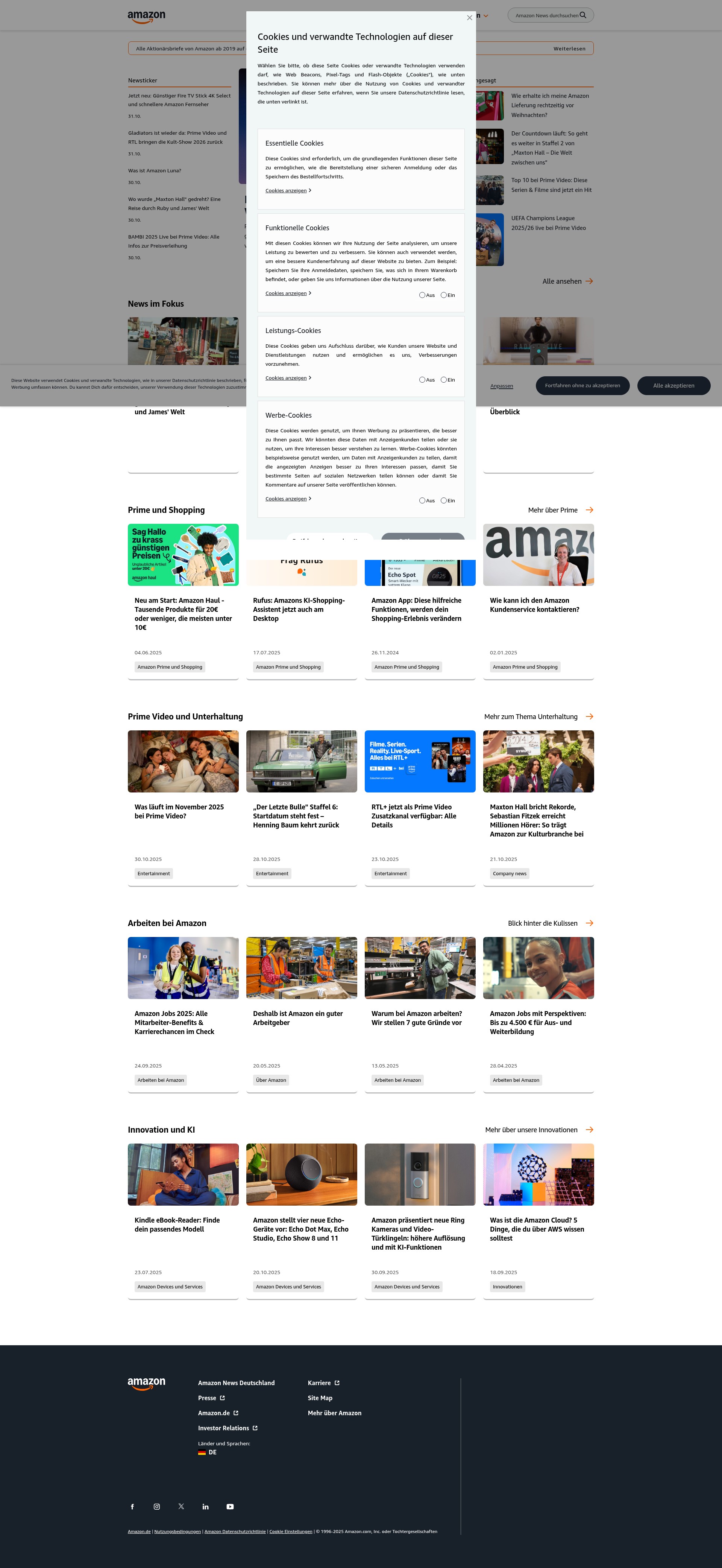 Screenshot of www.aboutamazon.de