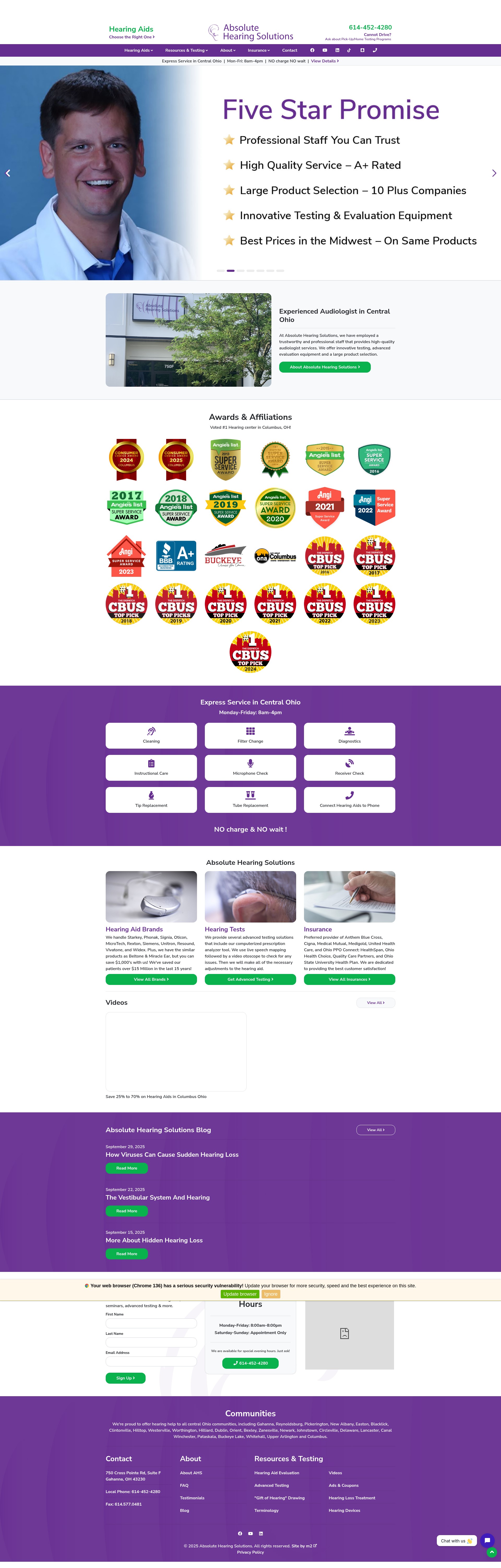 Screenshot of www.absolutehearingsolutions.com