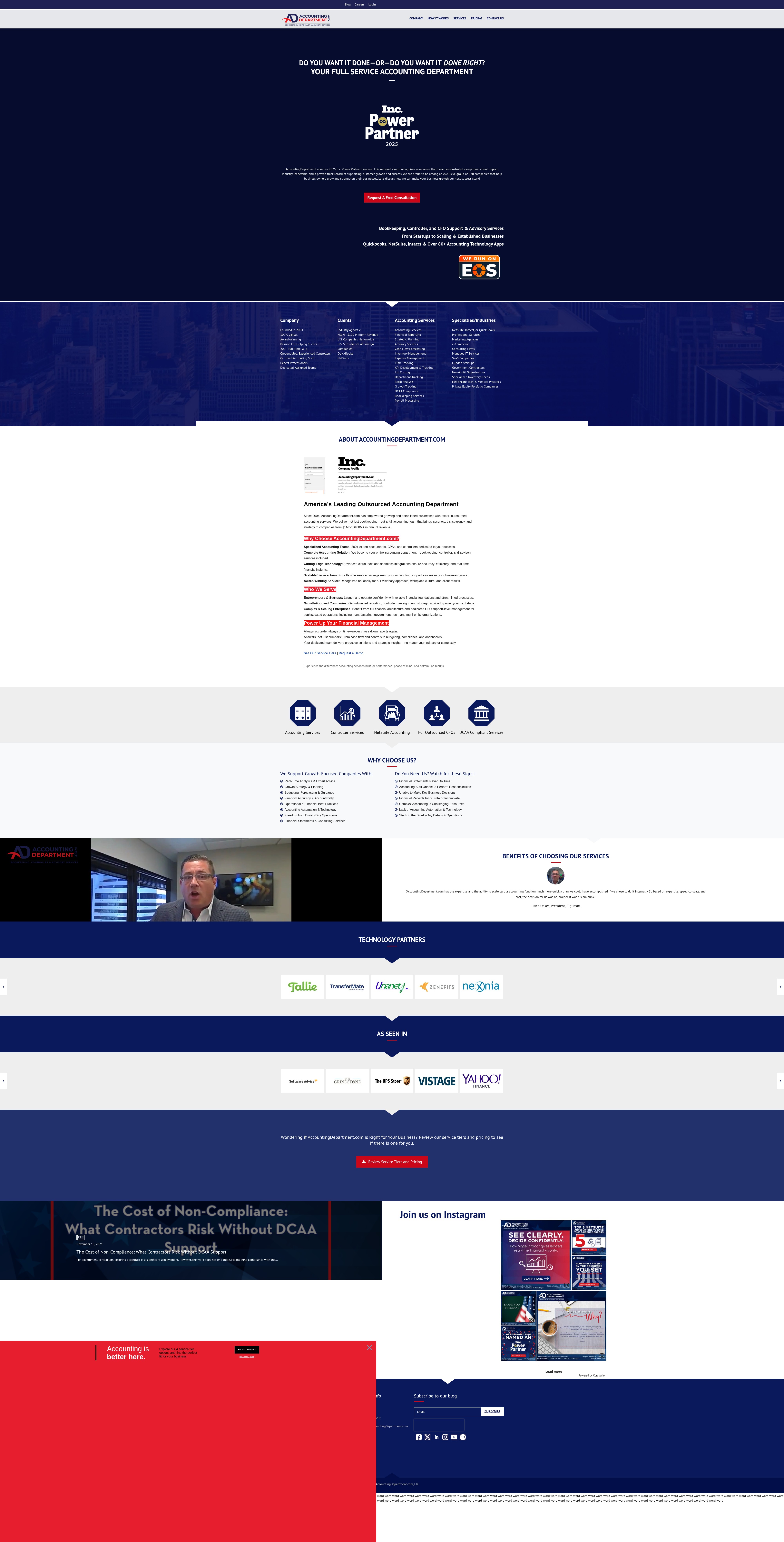 Screenshot of www.accountingdepartment.com