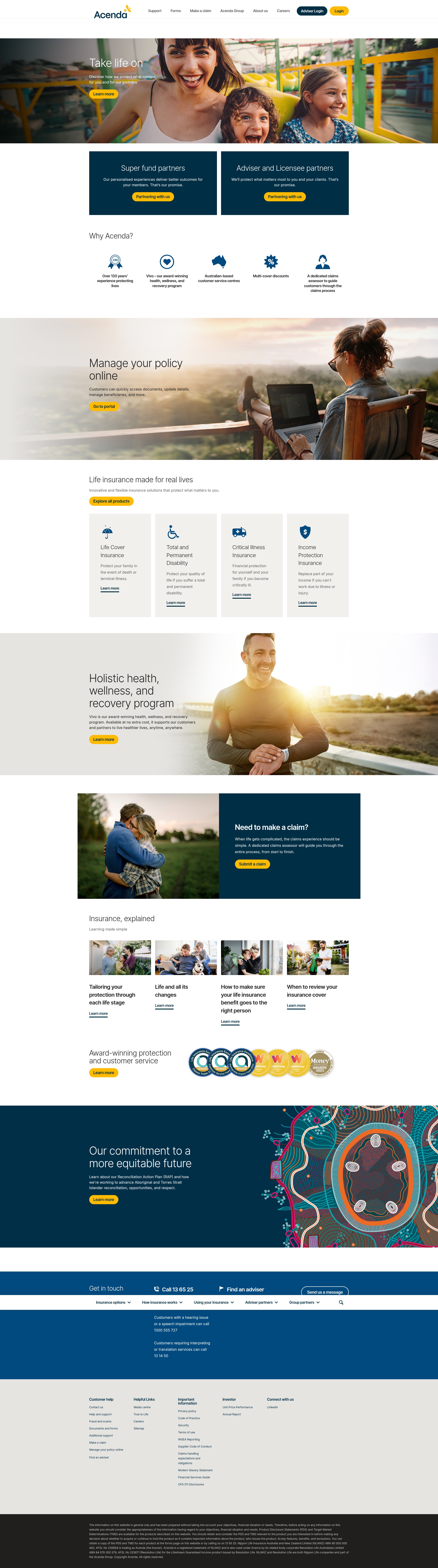 Screenshot of www.acenda.com.au