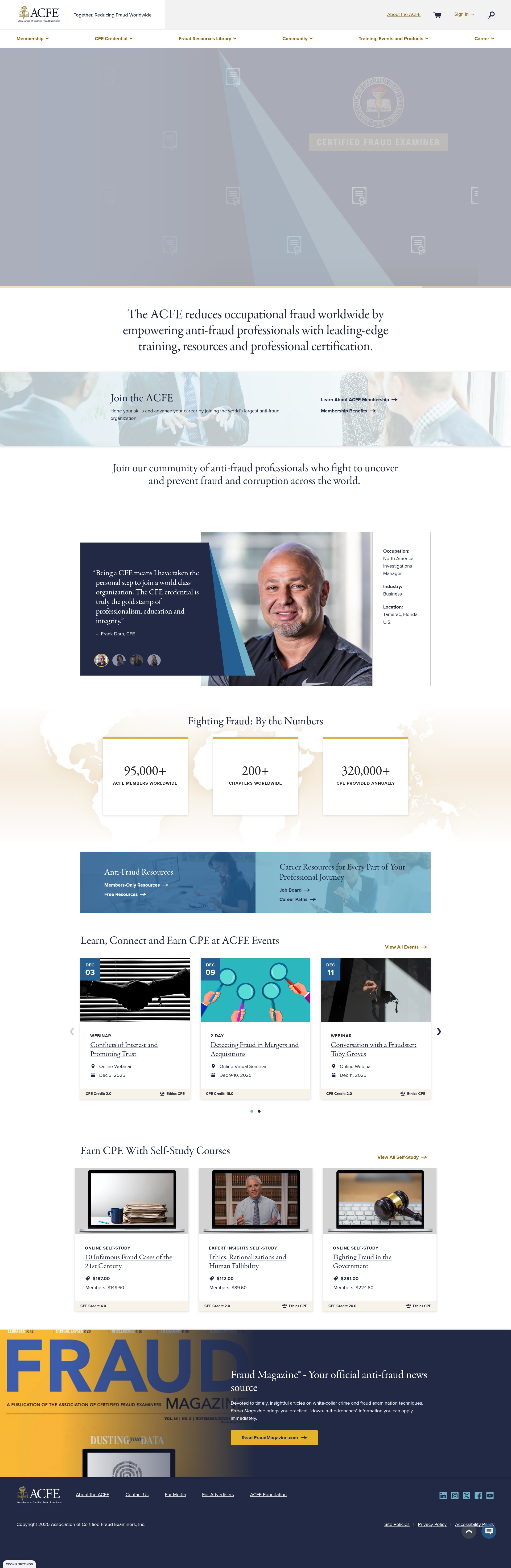 Screenshot of www.acfe.com