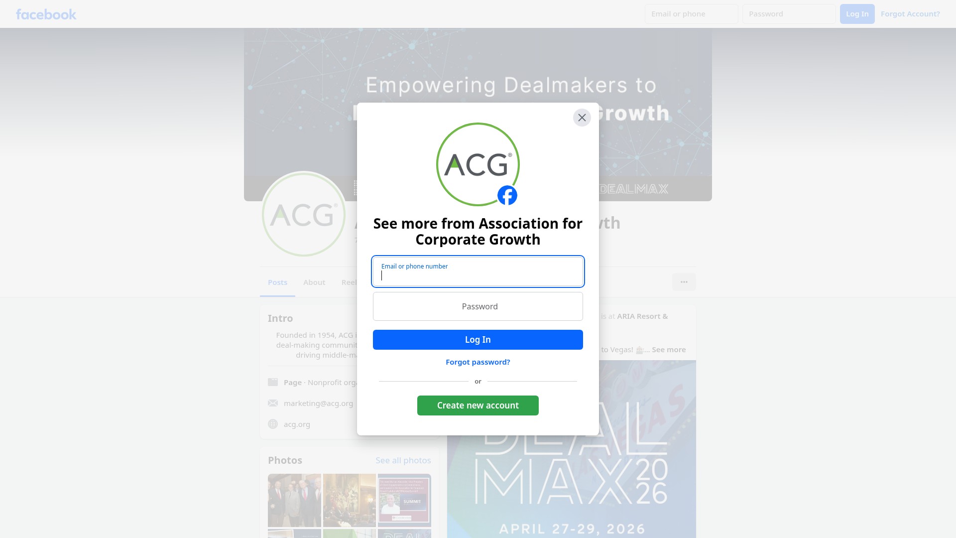 Screenshot of www.acg.org