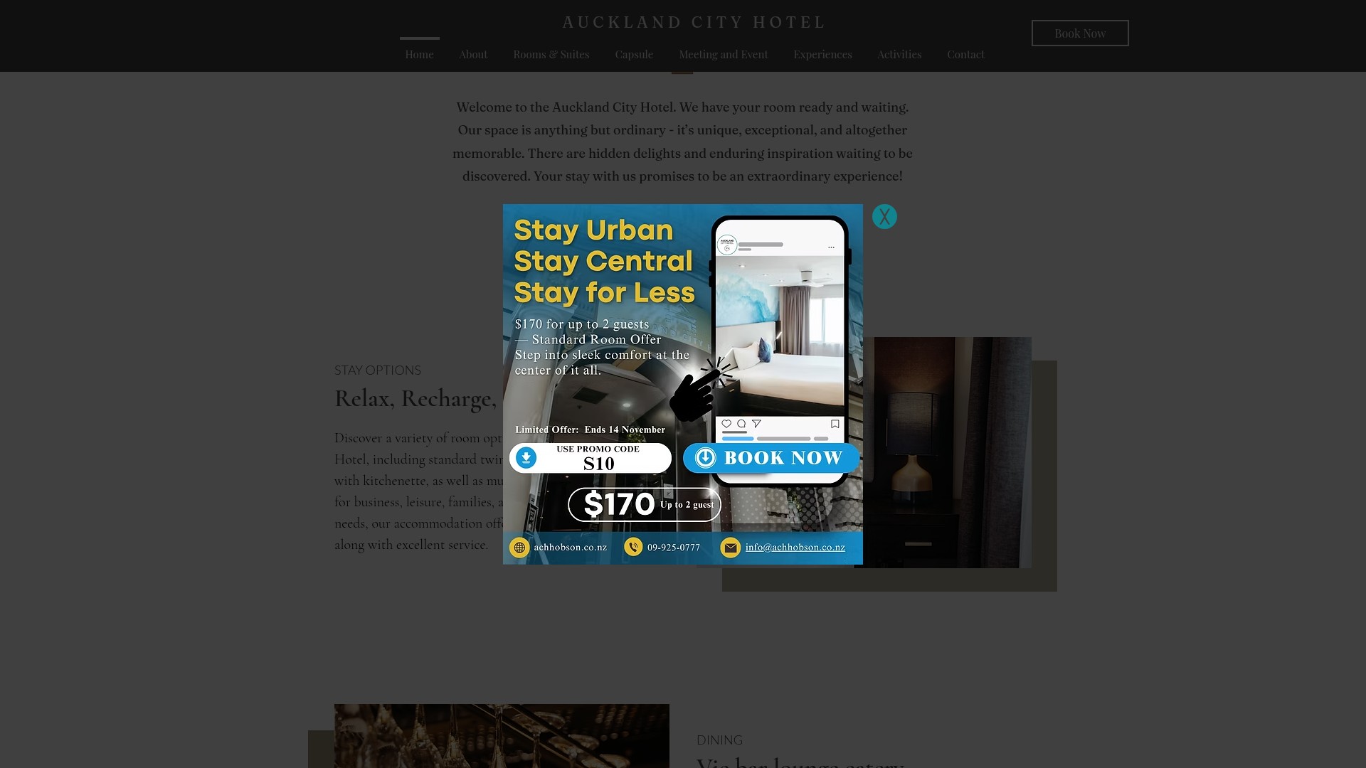 Screenshot of www.achhobson.co.nz