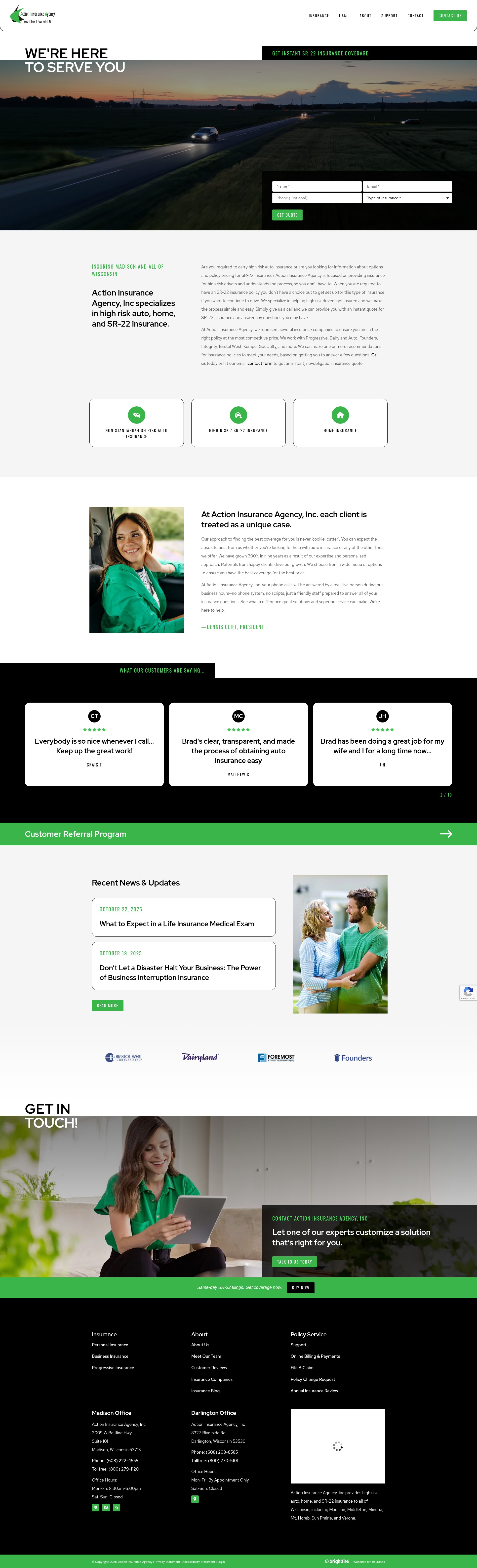 Screenshot of www.actioninsuranceagency.com