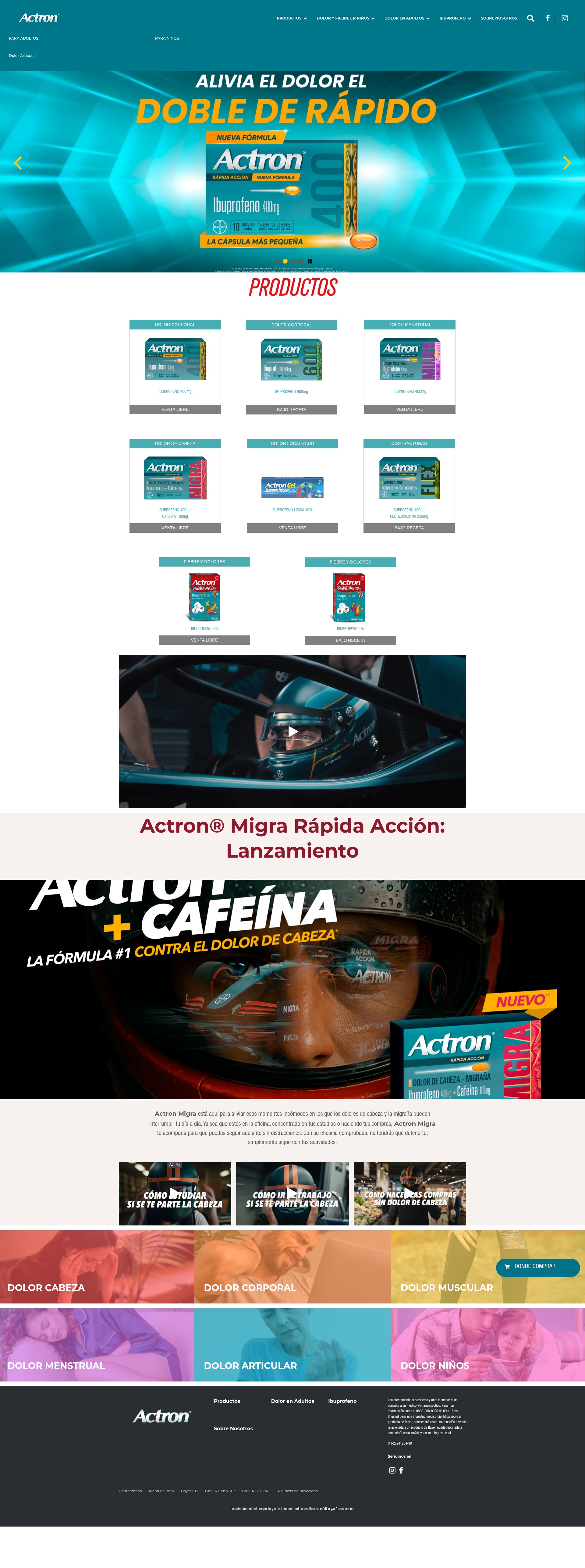 Screenshot of www.actron.com.ar