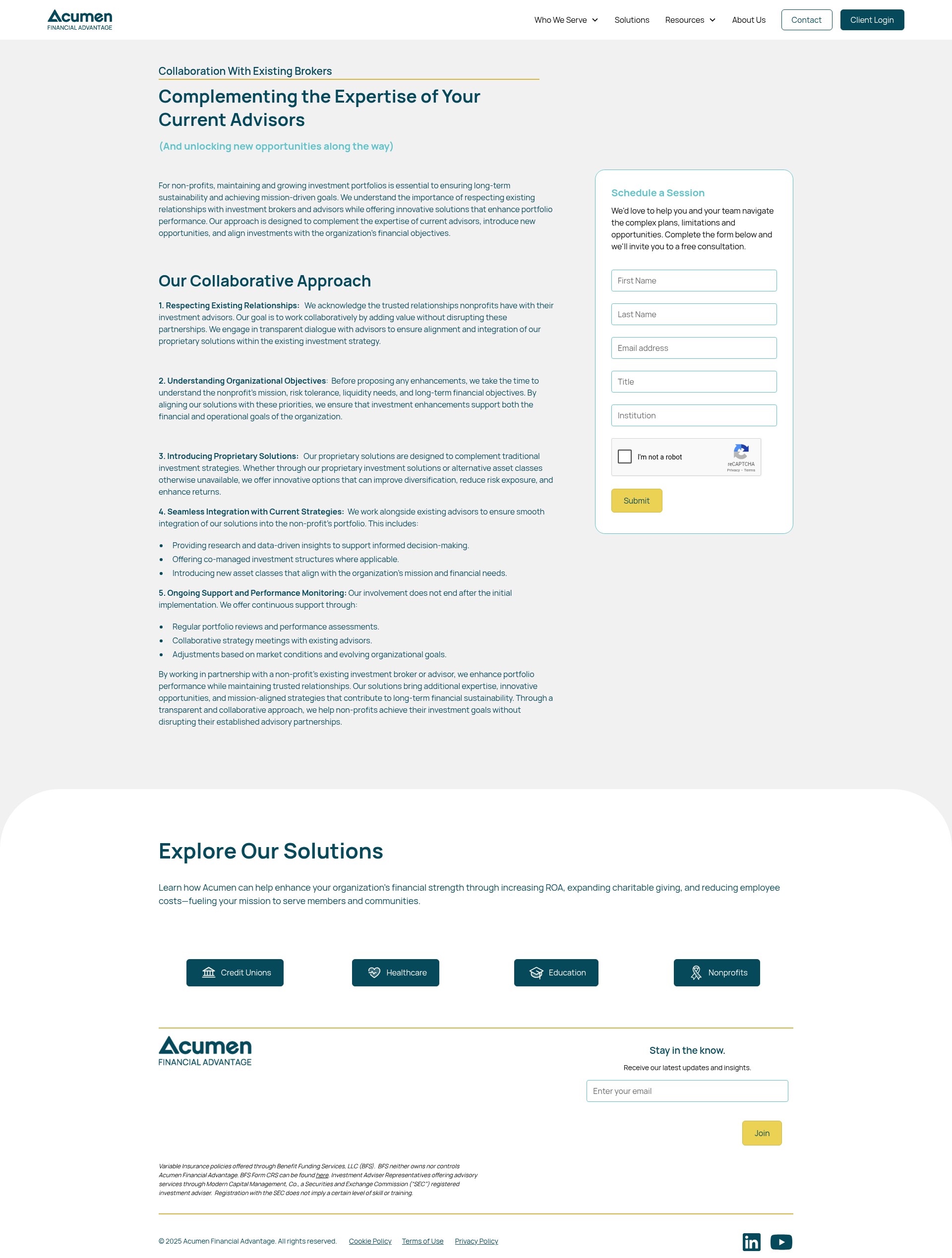 Screenshot of www.acumenfa.com