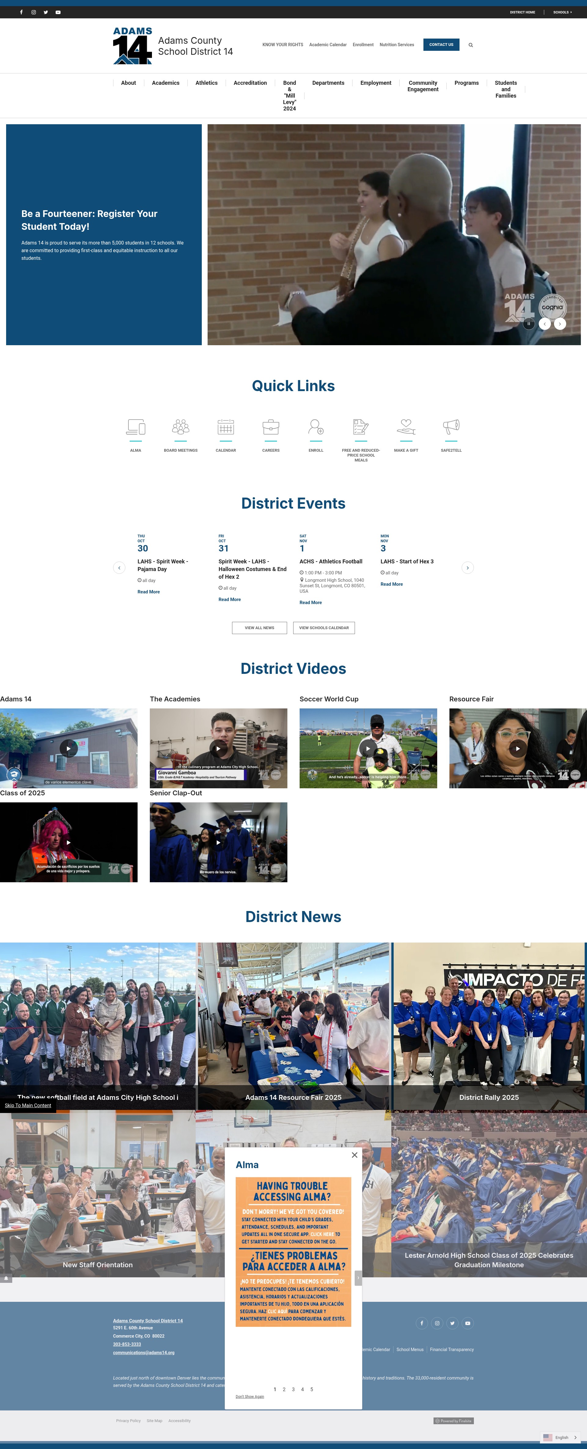 Screenshot of www.adams14.org