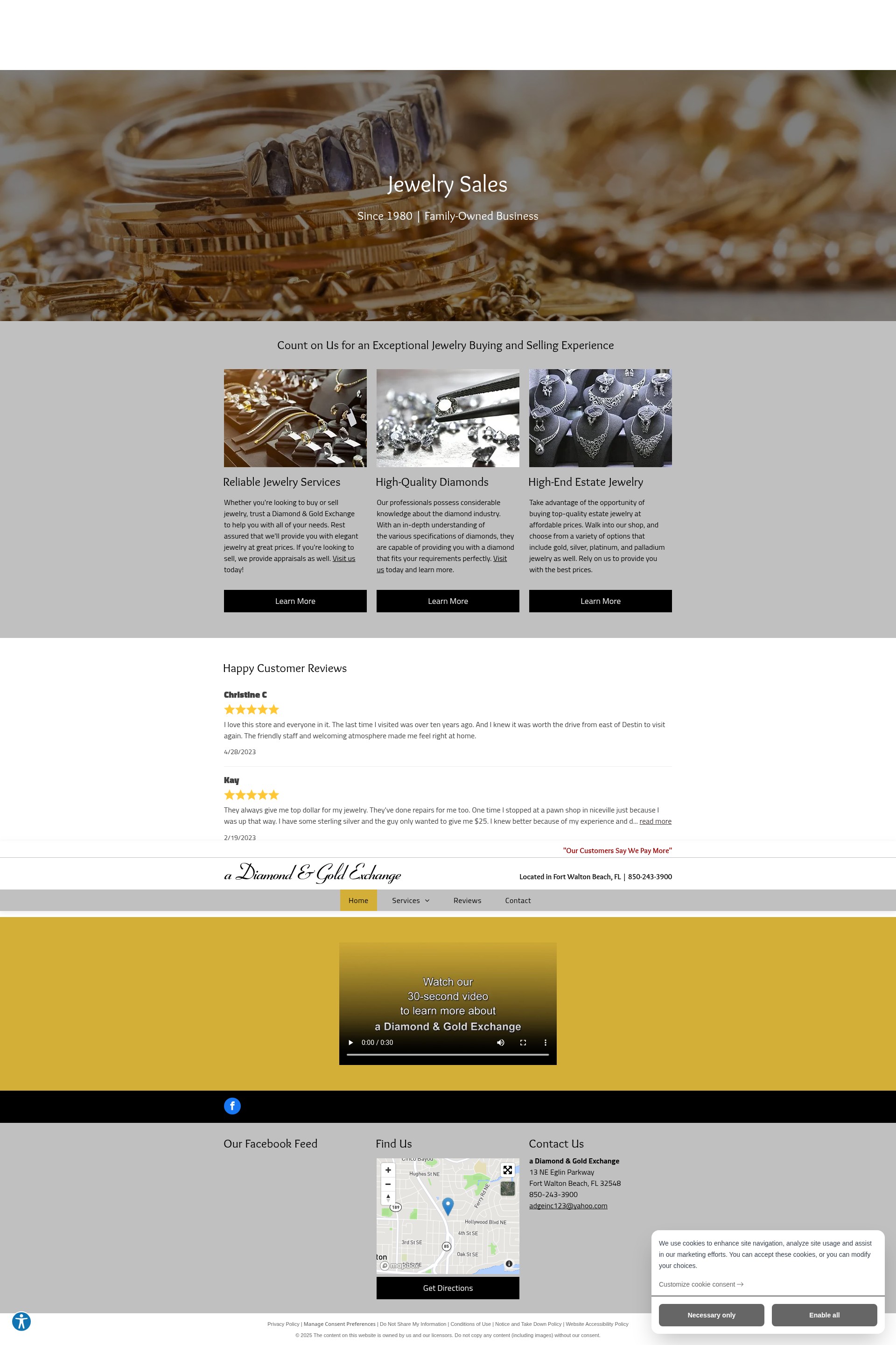 Screenshot of www.adiamondandgoldexchange.net